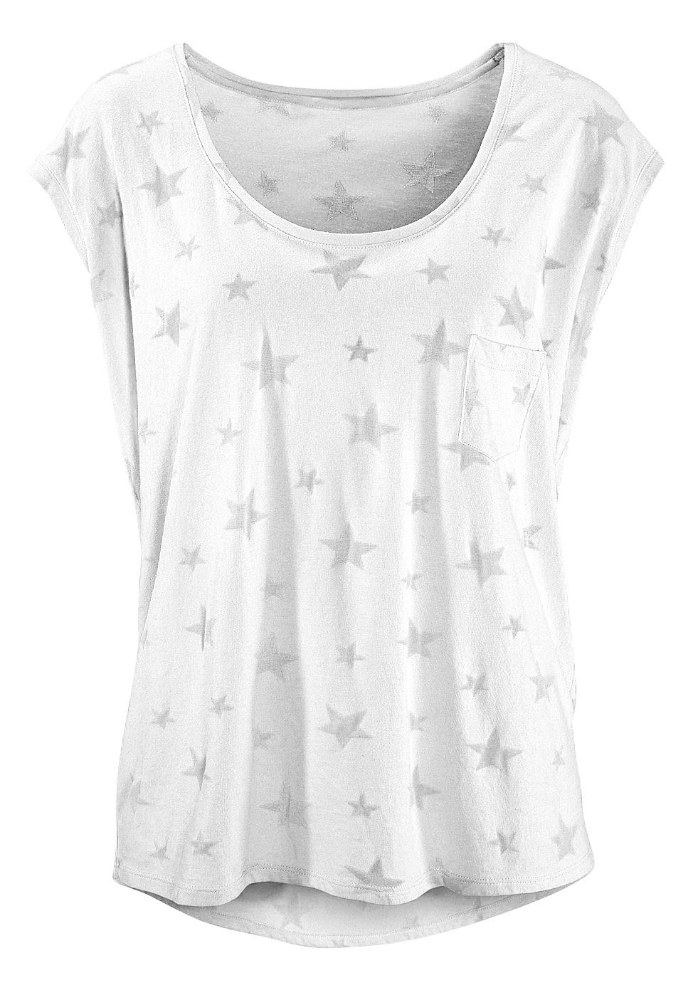 Beachtime Shirt met korte mouwen Met lichtdoorlatende sterren (Set van 2)
