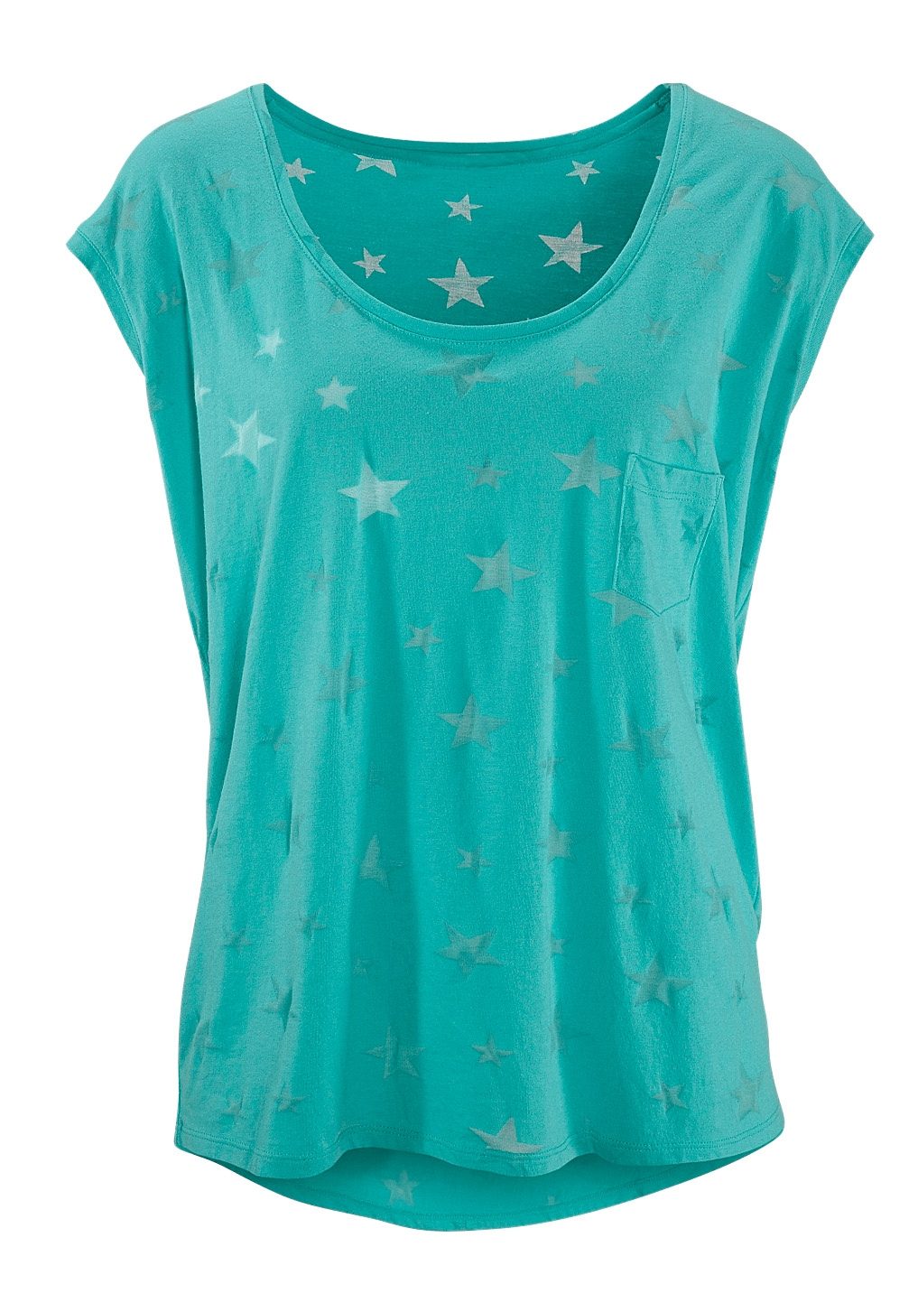 Beachtime Shirt met korte mouwen Met lichtdoorlatende sterren (Set van 2)