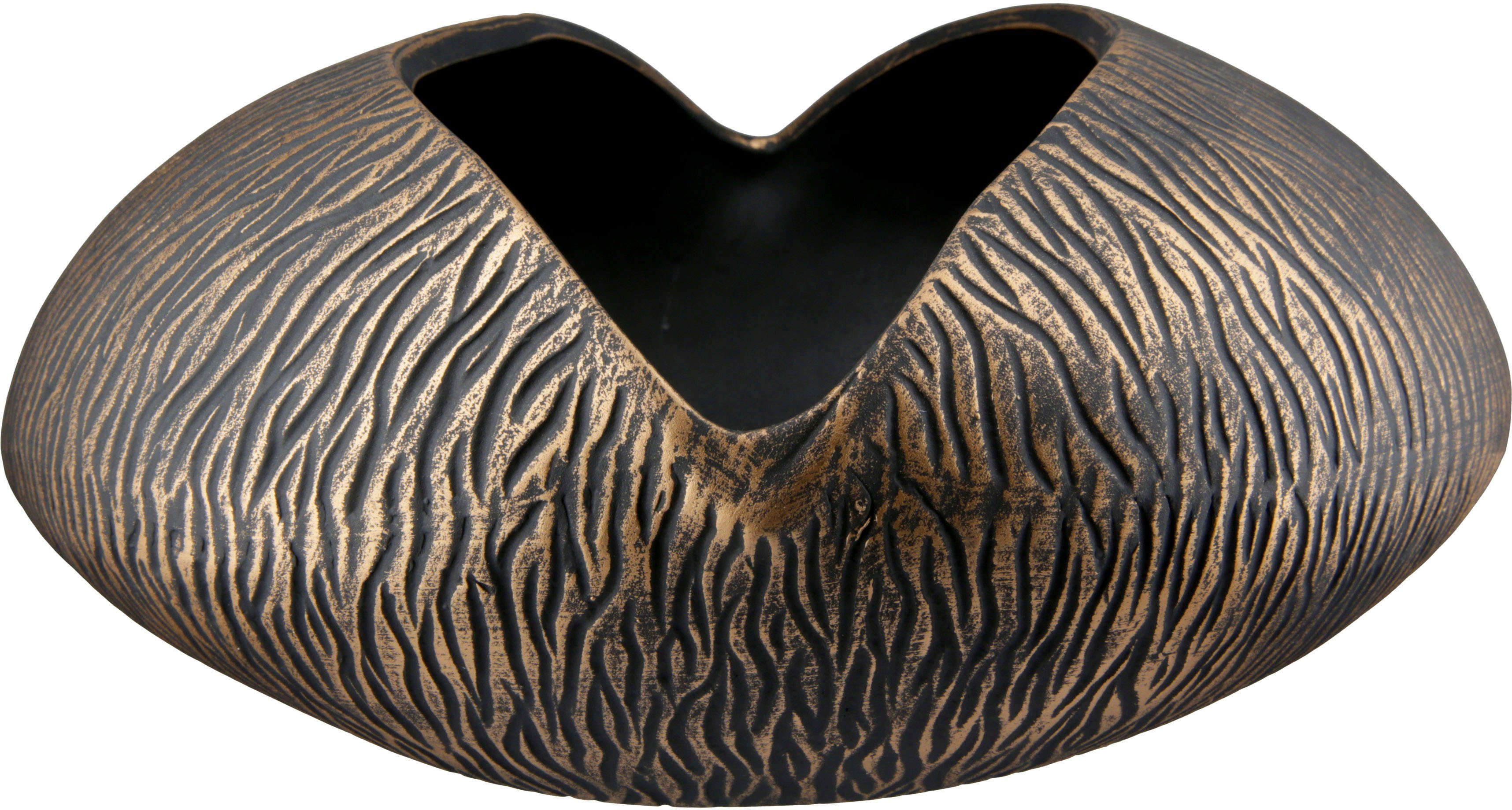 GILDE Decoratieve schaal Keramik Deko-Schale/Pflanzschale Tigre (1 stuk)