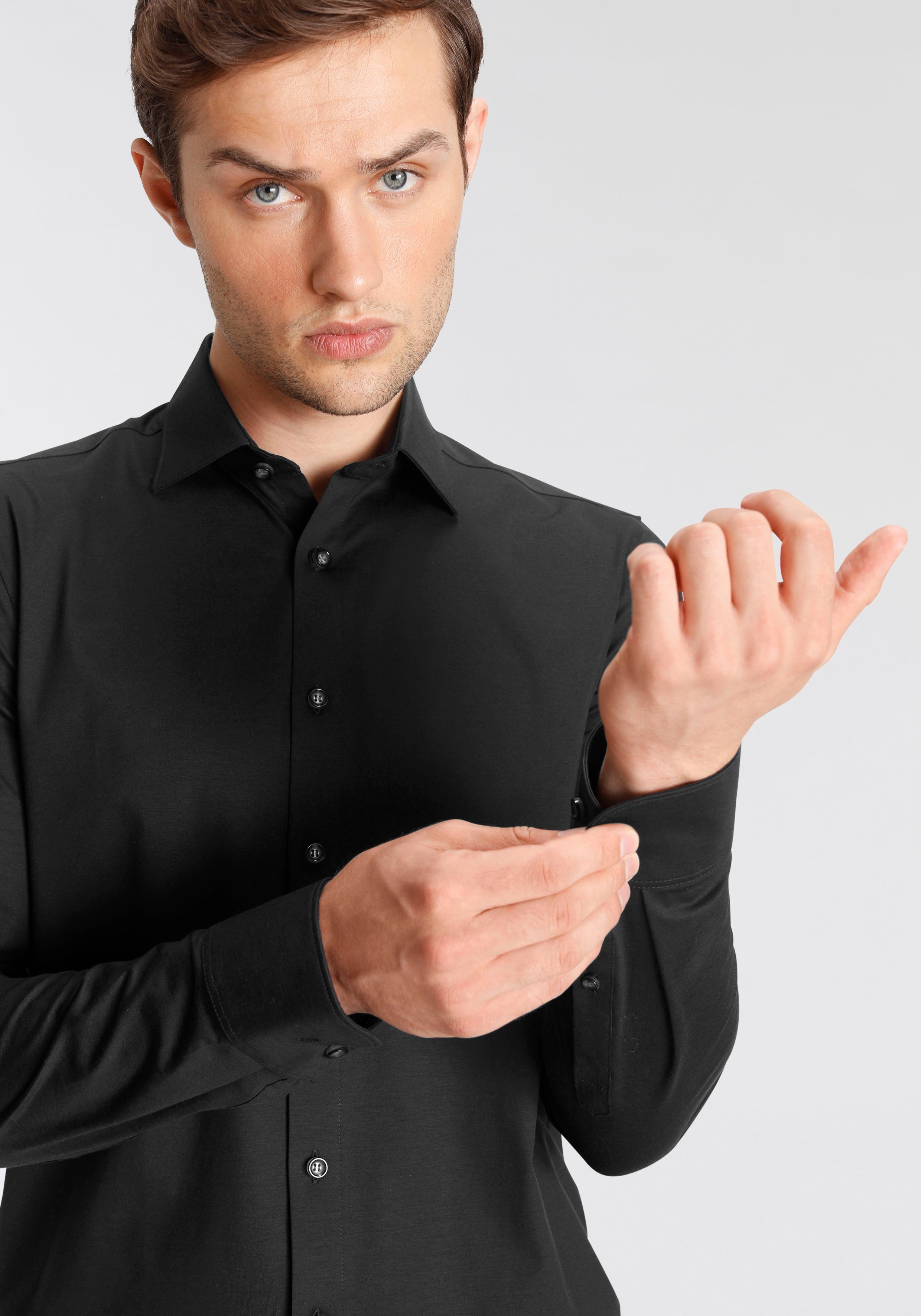 OLYMP Businessoverhemd Level Five body fit jersey shirt
