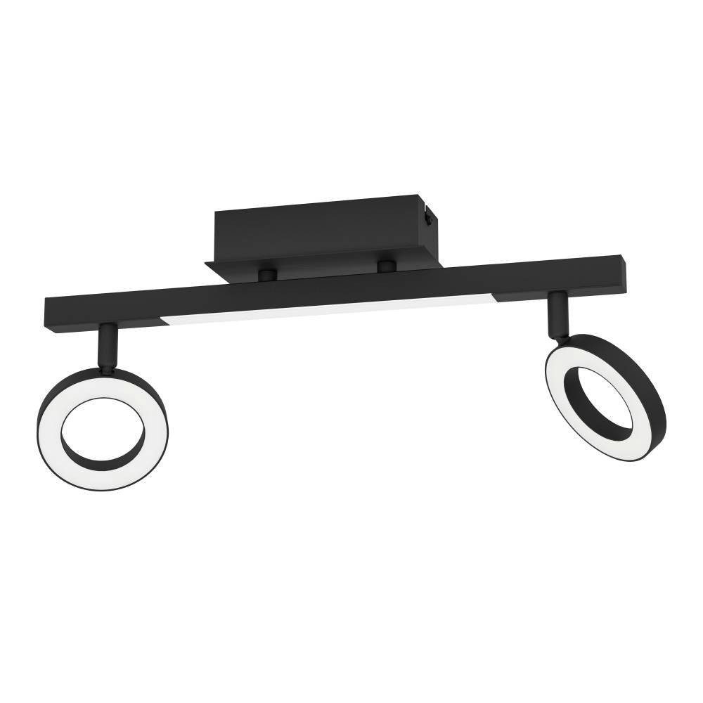 EGLO Ledplafondspots CARDILLIO Plafondspot in zwart van alu, staal - 3,2W en 3,3W - warmwit (1 stuk)
