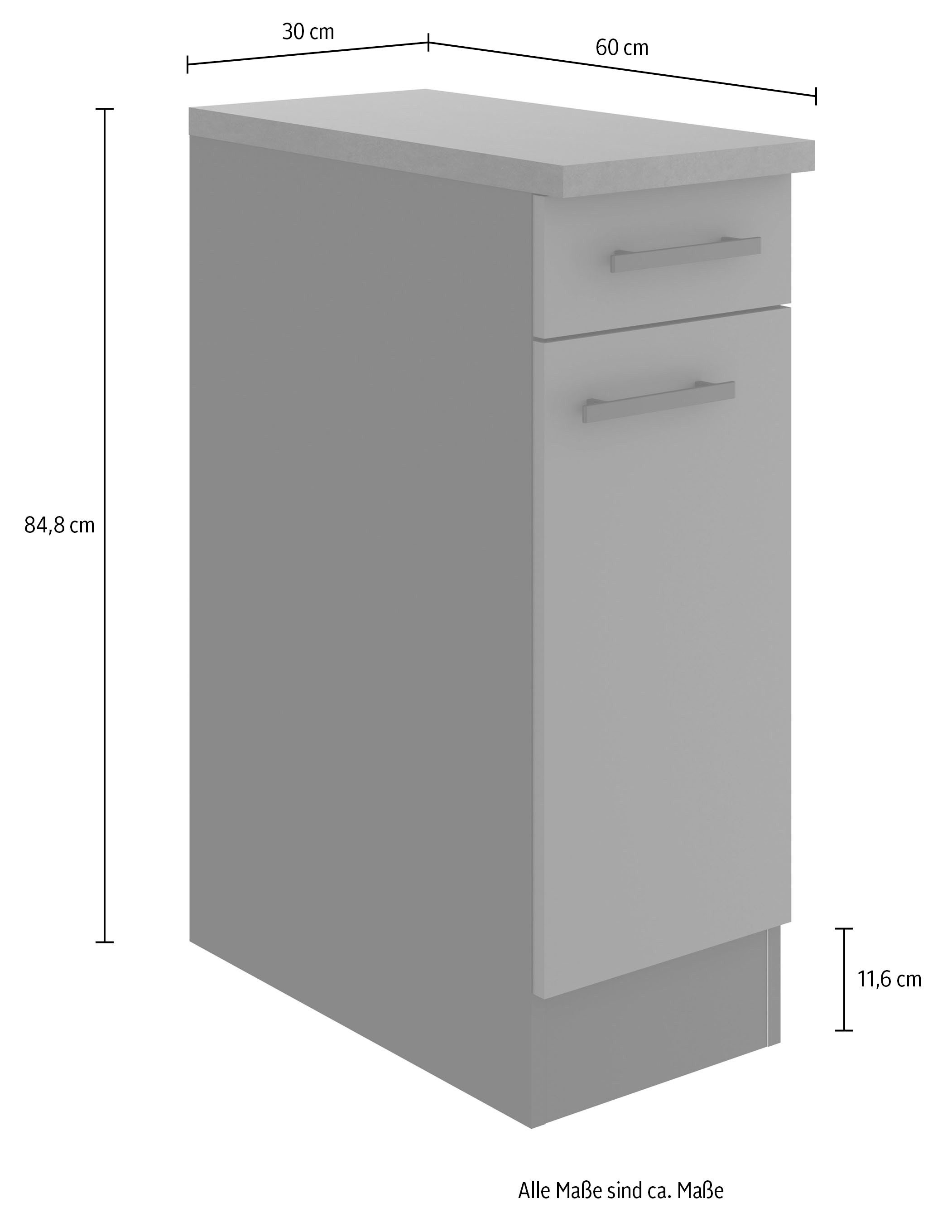 OPTIFIT Onderkast Bella Breedte 30 cm, 1 deur, 1 legplank, 1 lade