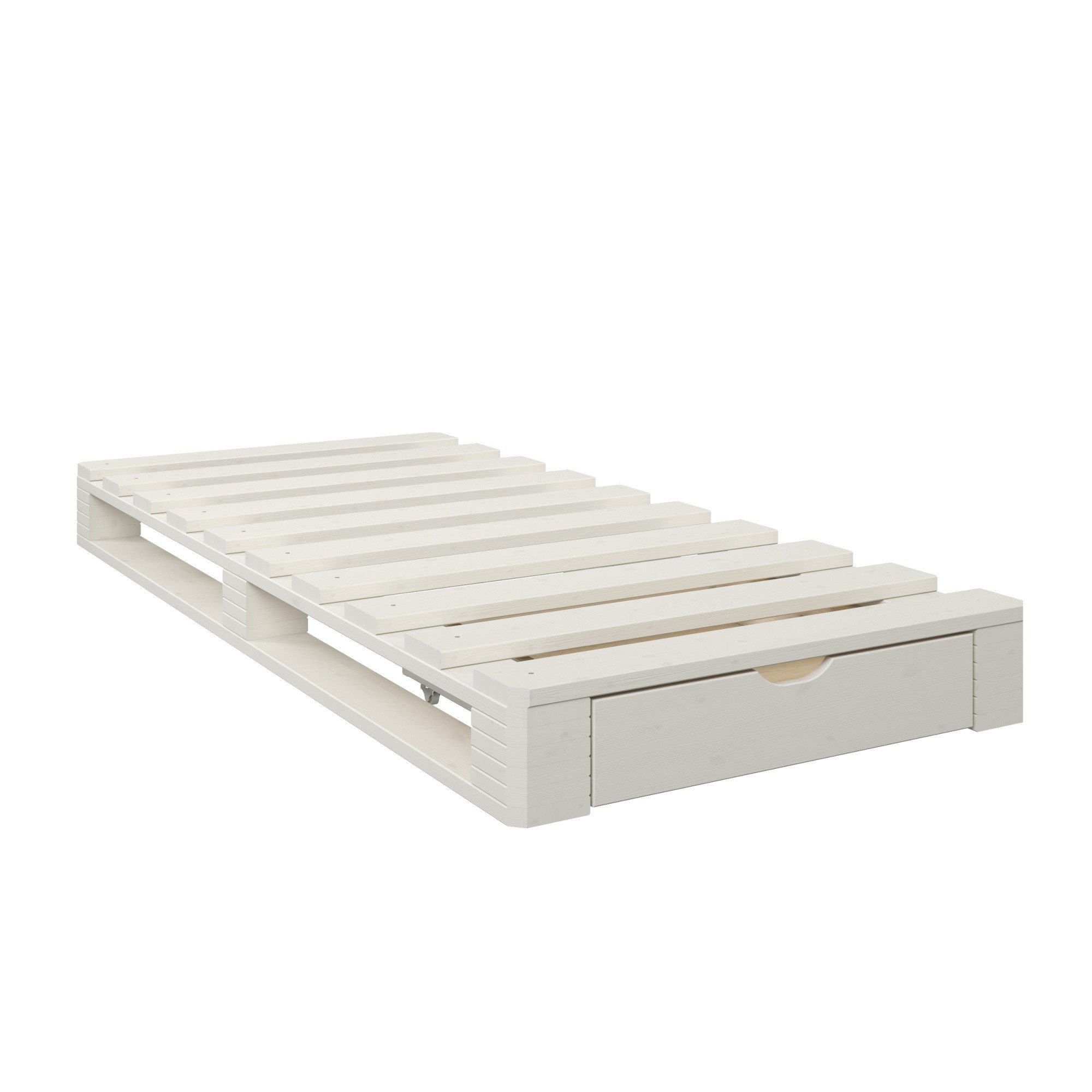 Home affaire Palletbed "ALASCO" BESTSELLER! Met lade gecertificeerd massief hout, uit te breiden tot tweepersoons- of familiebed