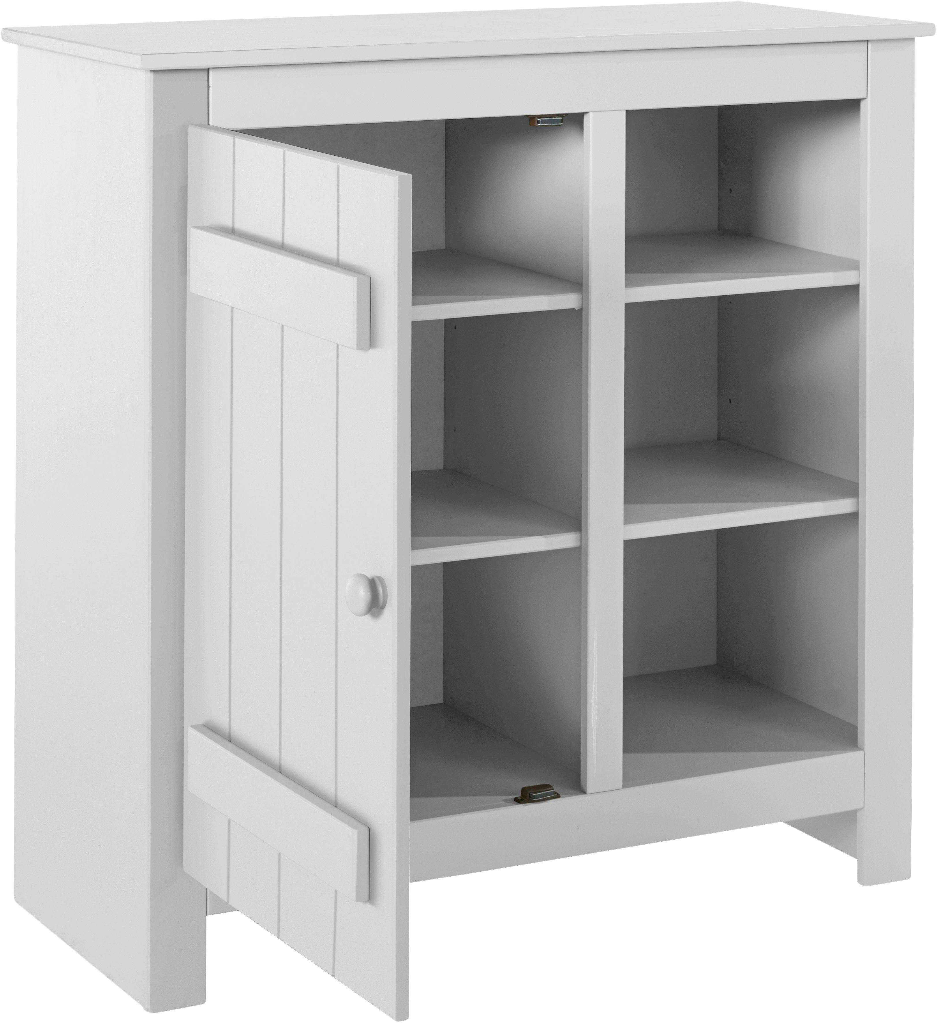 Home affaire Bergkast Bertram Massief hout, 4 verstelbare planken, magnetische sluiting, hoogte 90 cm