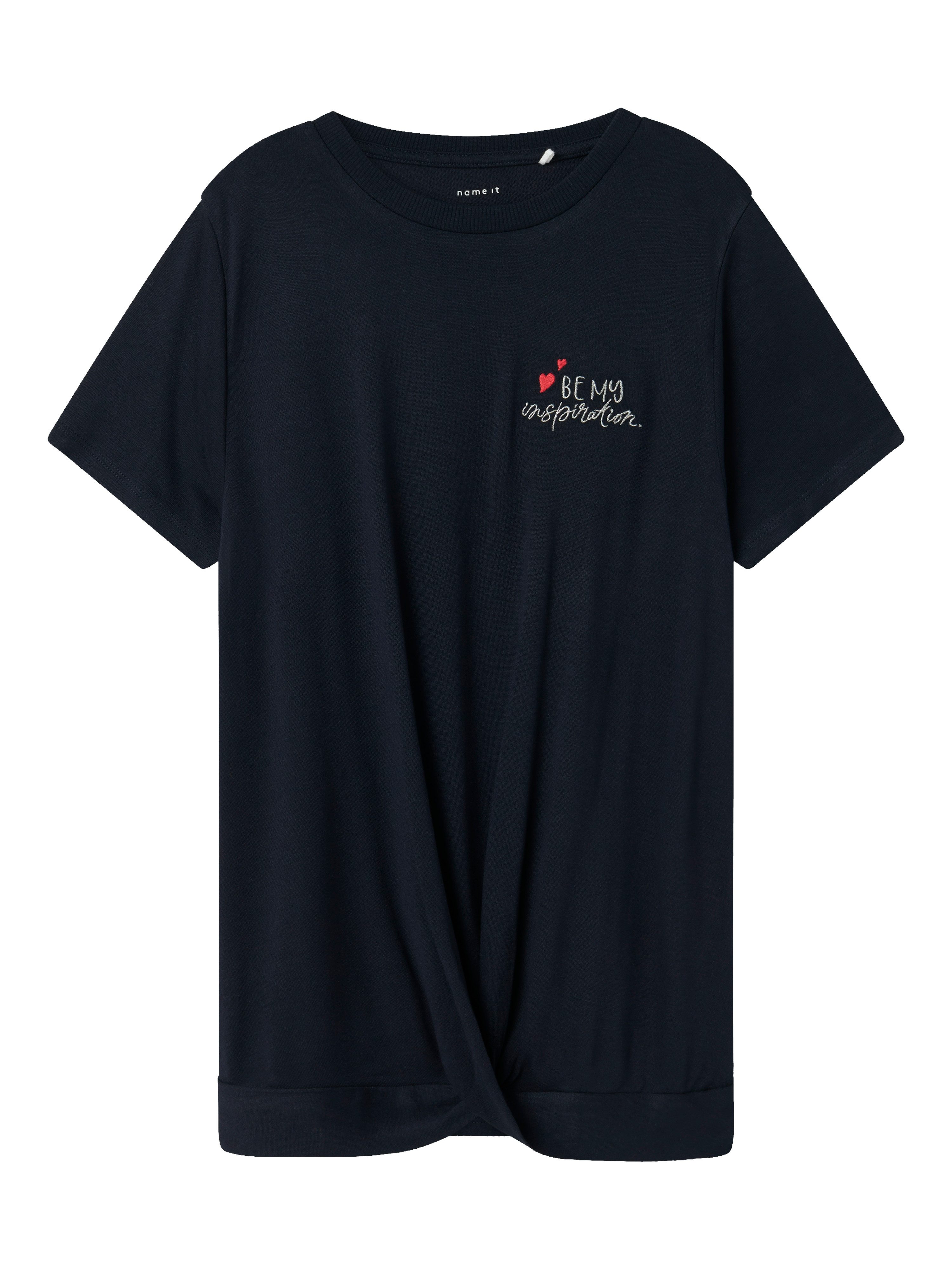 Name It Shirt met korte mouwen NKFFASIM SS TOP BOX meisjes t-shirts maat 134 (140) blauw