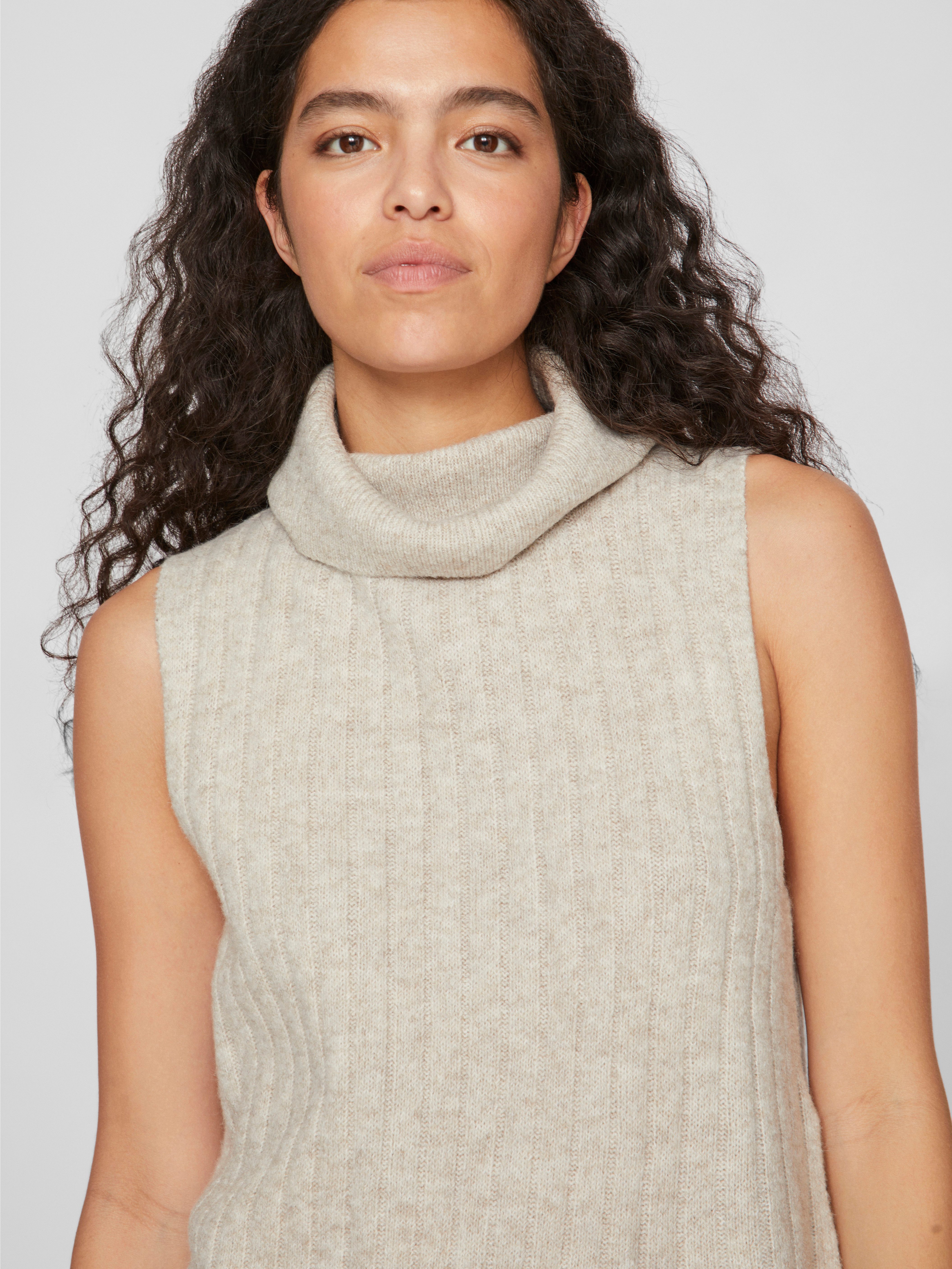 Vila Slip-over VIBELUNA HIGH NECK S L KNIT VEST-NOOS