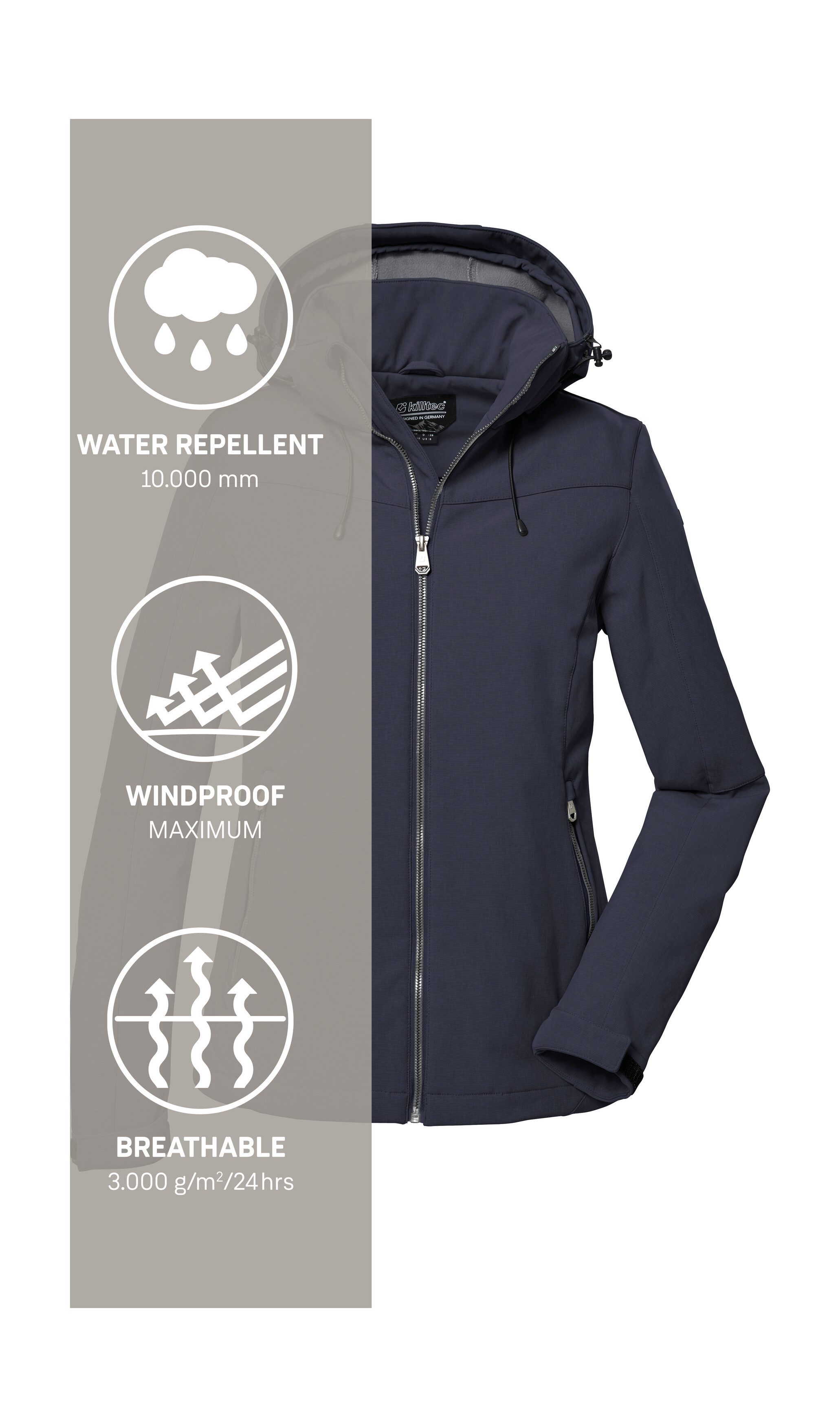 Killtec Softshell-jack Dames softshelljas
