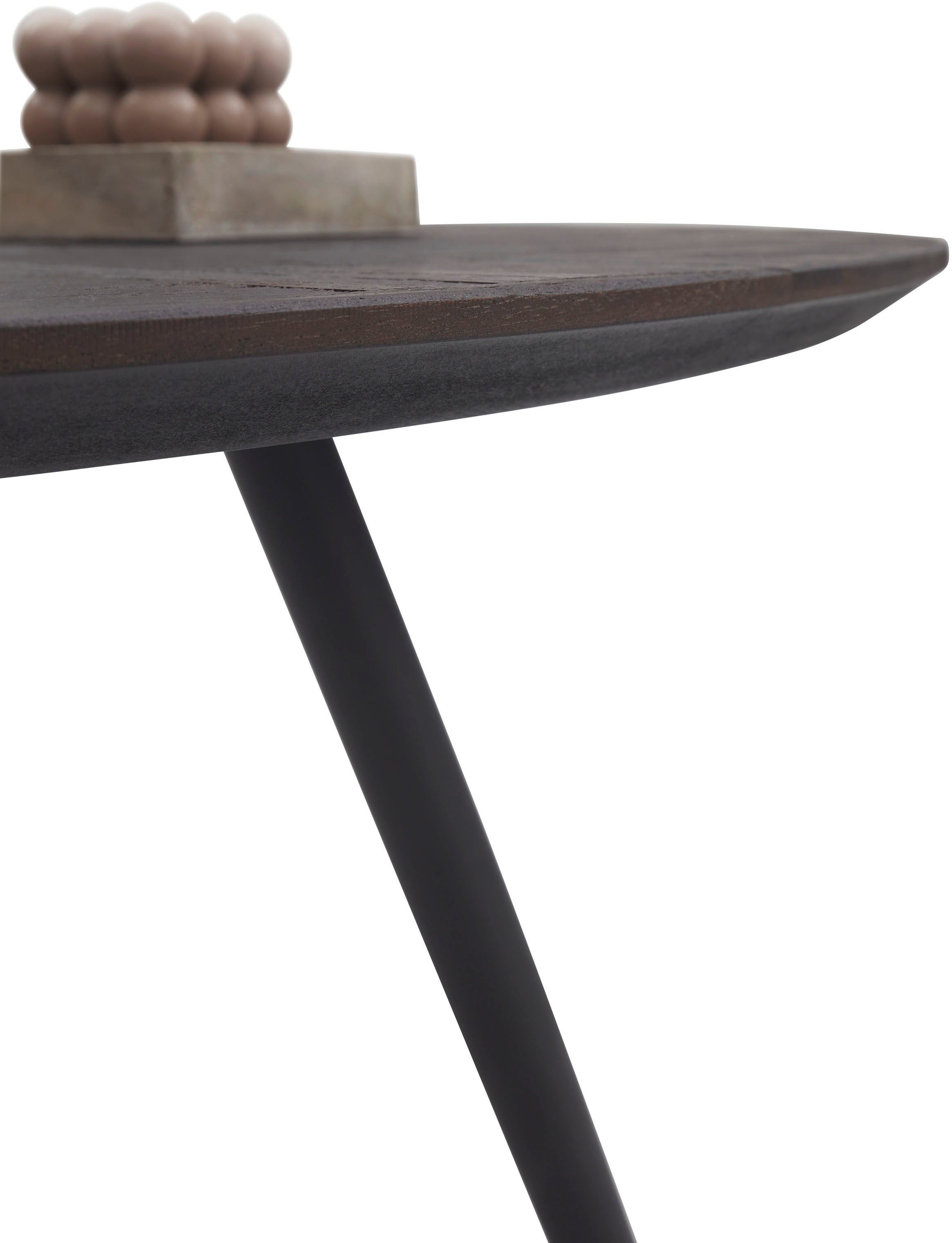 Stolkom Eettafel JOE Gerecycled massief teak, tafel met mozaïekpatroon