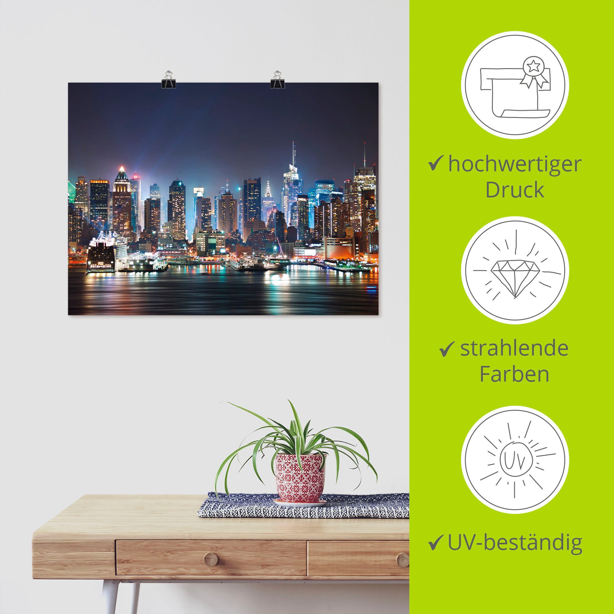 Artland Artprint New York City Times Square als artprint op linnen, poster, muursticker in verschillende maten