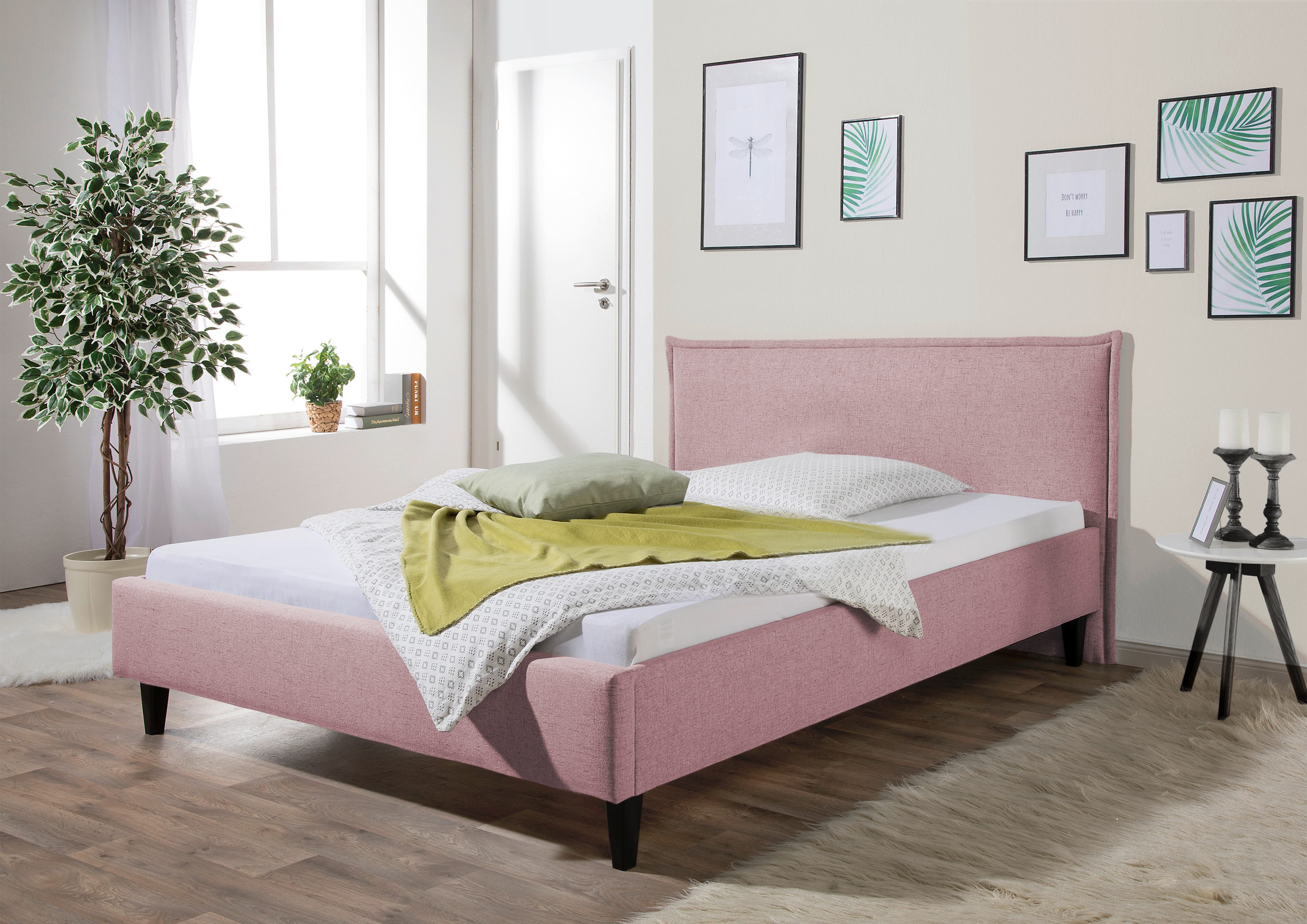 Maintal Gestoffeerd bed Gustine Zijkanten van het bed zelf te monteren, zonder bedkist