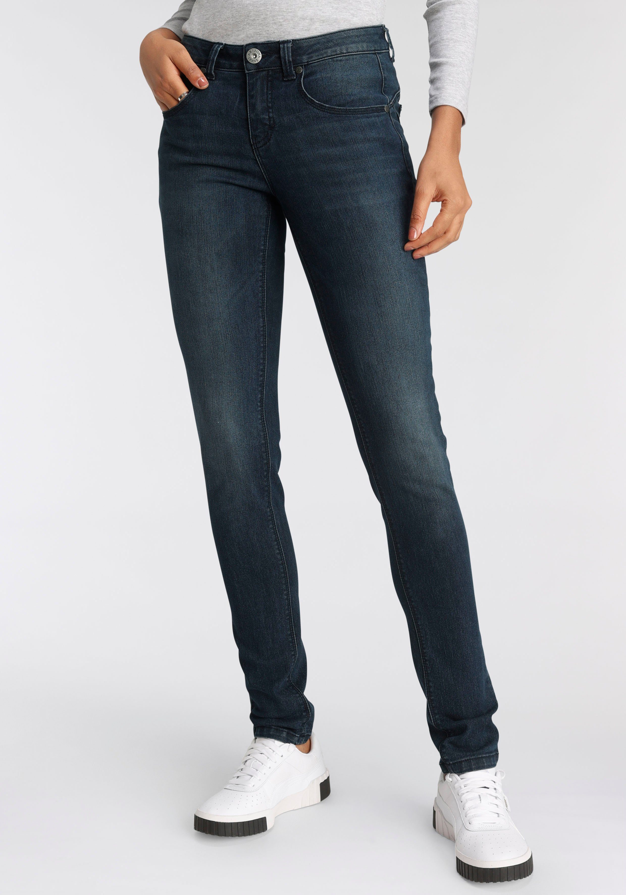 Arizona Skinny fit jeans Shaping skinny pasvorm, normale taille, in stretchkwaliteit, used-look