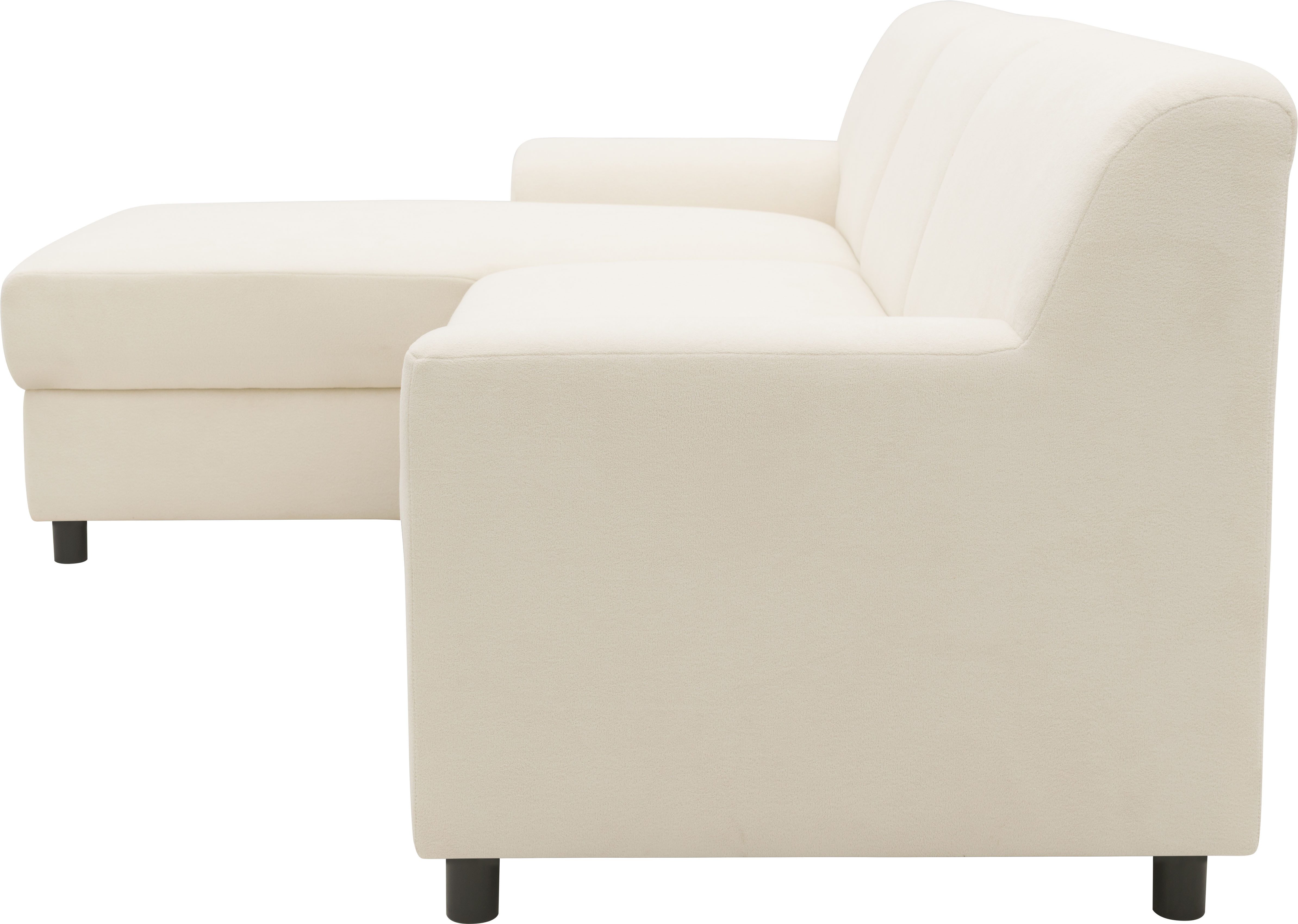 INOSIGN Hoekbank Turah 2, L-vorm, in Cord en waterafstotende microvezel, Vering B/D/H: 241/146/79 cm, incl. sierkussen, optioneel met bedfunctie