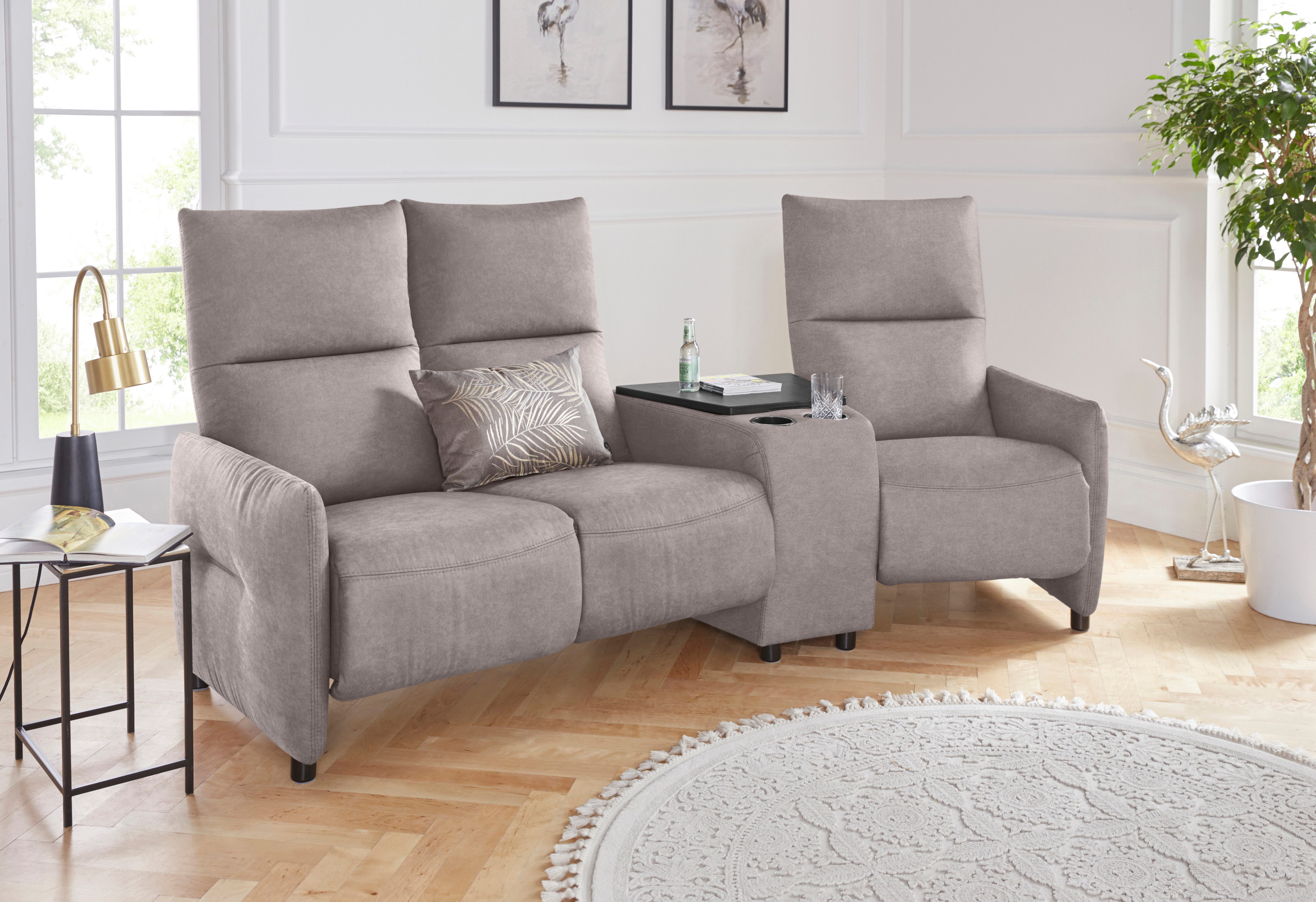 exxpo - sofa fashion 3-zitsbank Inclusief relaxfunctie en vak