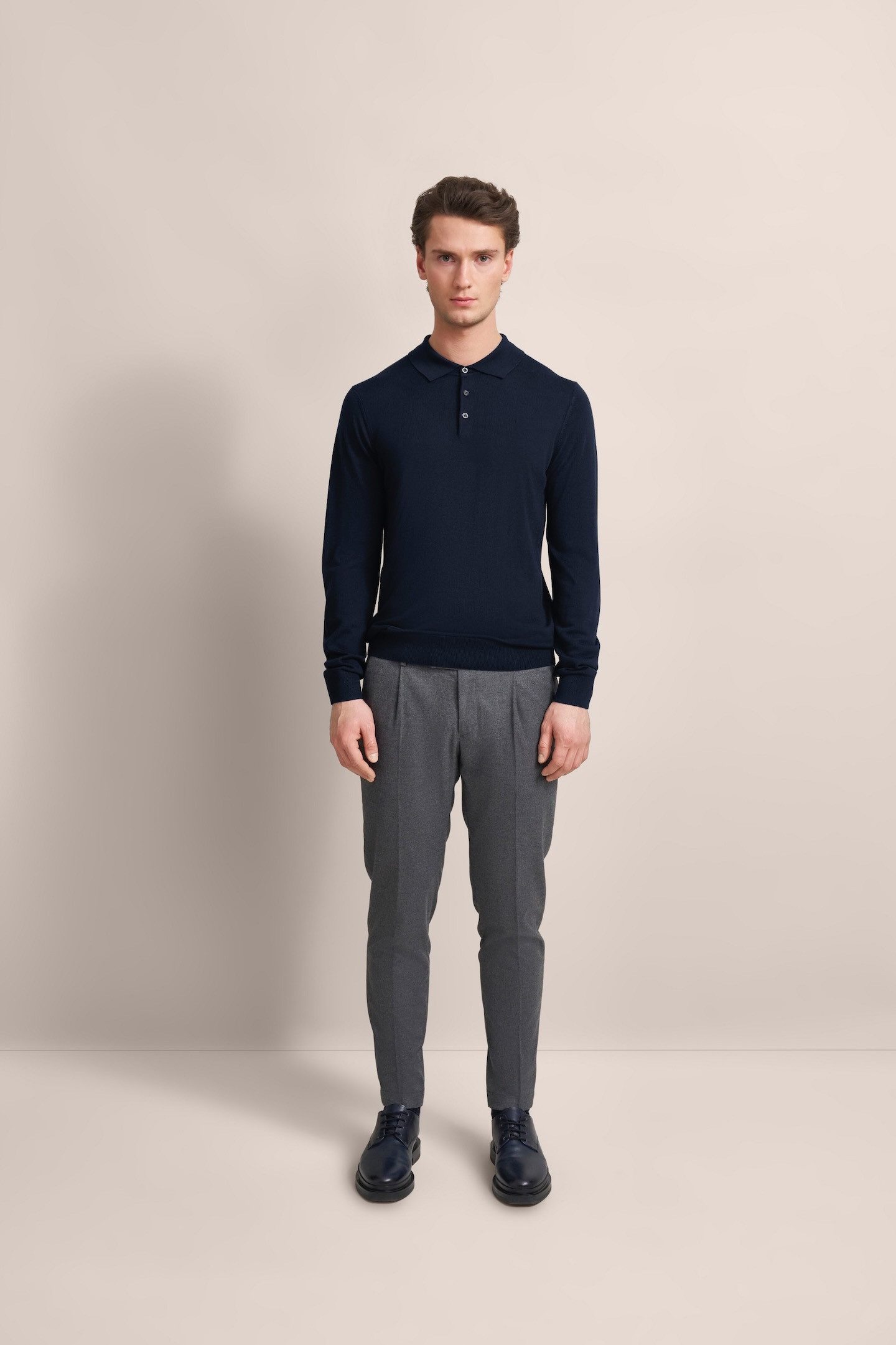 Bugatti Poloshirt met lange mouwen in een moderne look