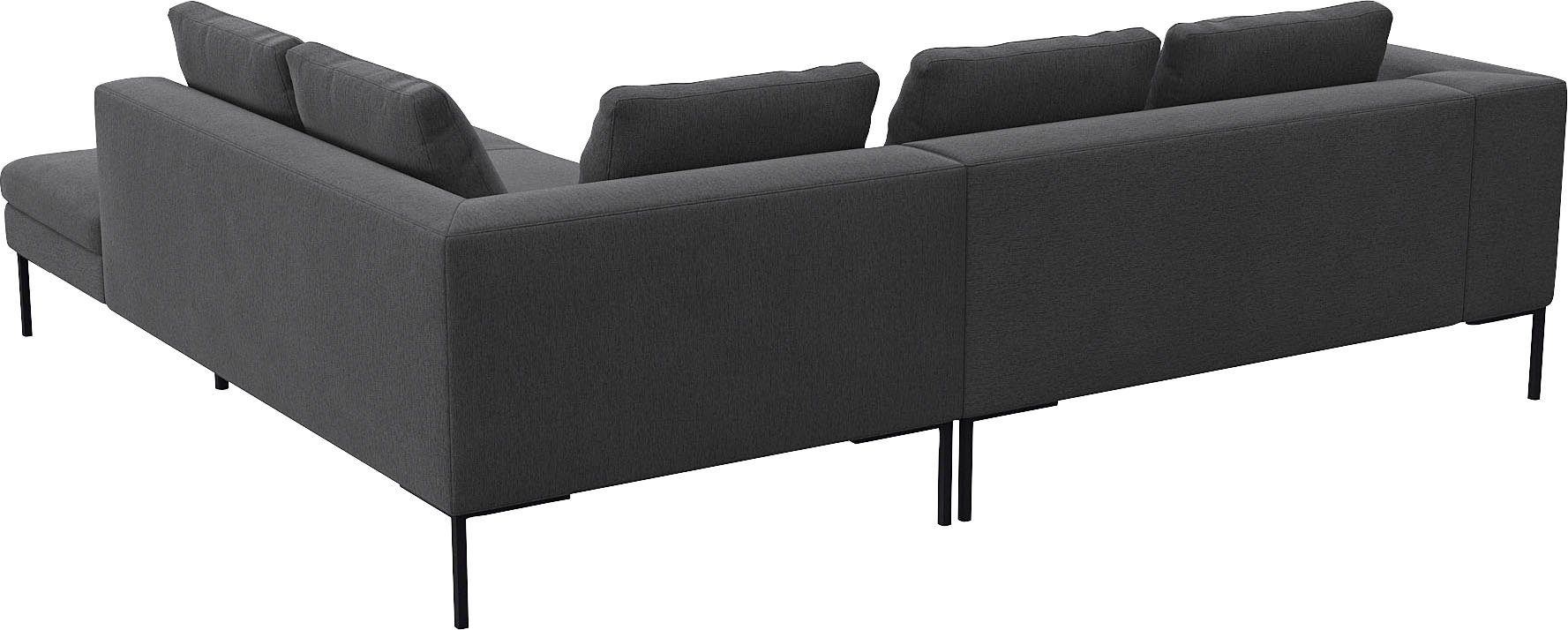 FLEXLUX Hoekbank Loano, super comfortabel zitcomfort door koudschuim in de zitting, L-vorm