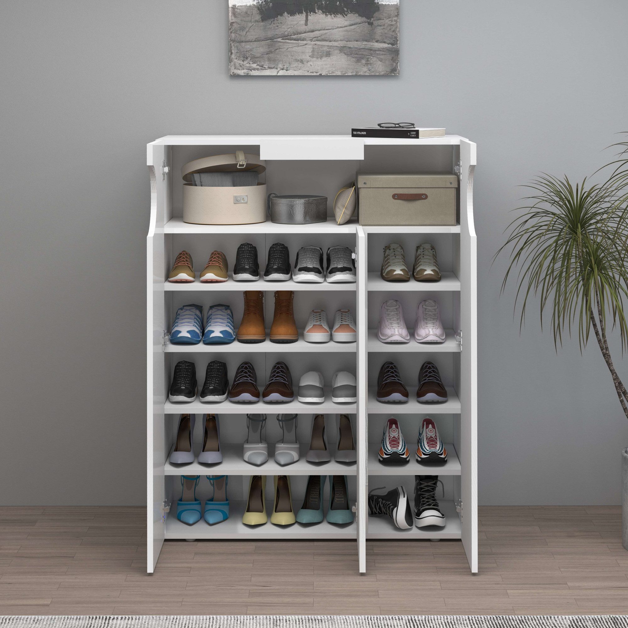 INOSIGN Schoenenkast Real, schoenenkast, schoenencommode, schoenenrek, breedte 90 cm