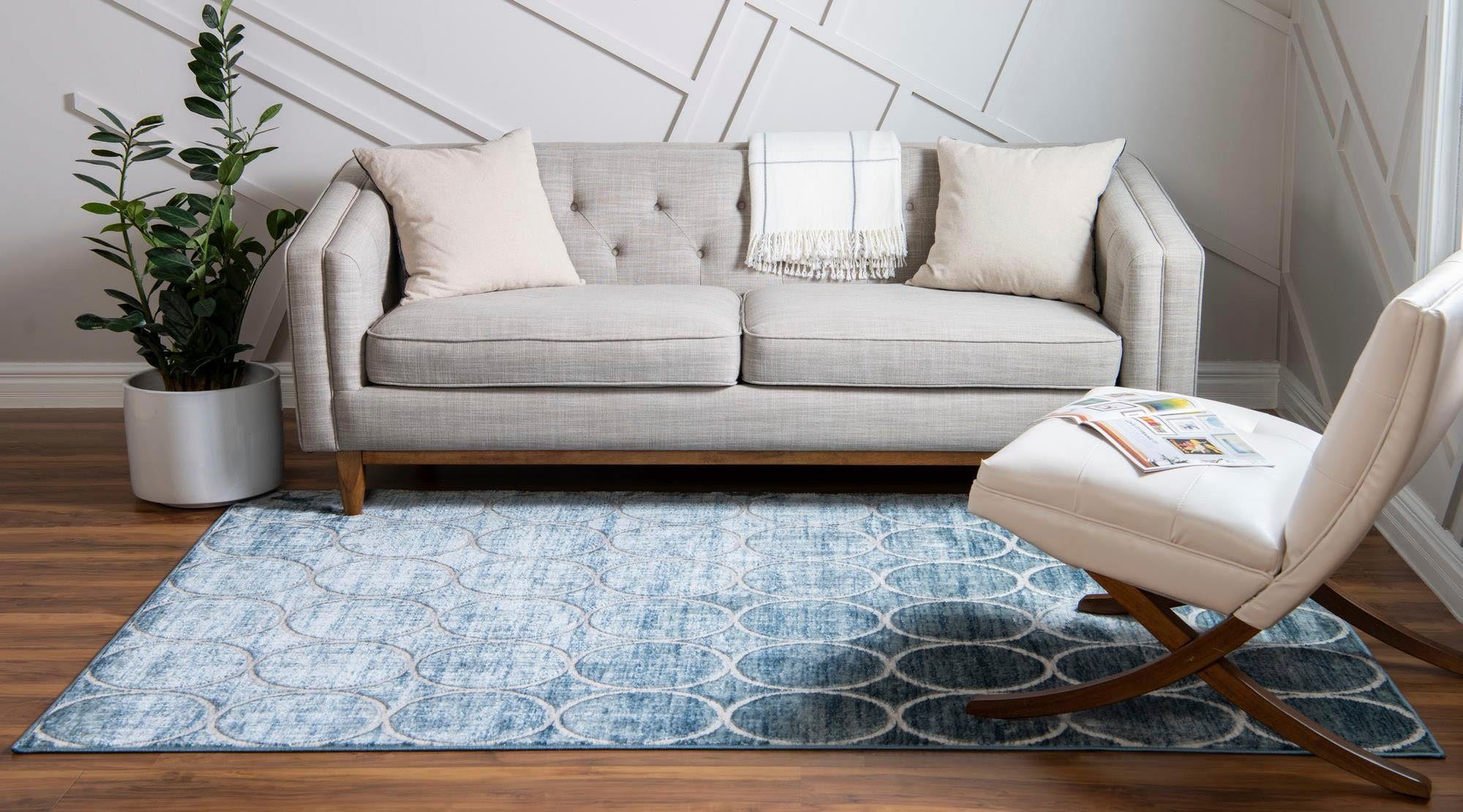 Myflair Möbel & Accessoires Vloerkleed Titan trellis voorraadopruiming Korte pool, geweven, modern design, motief rondjes