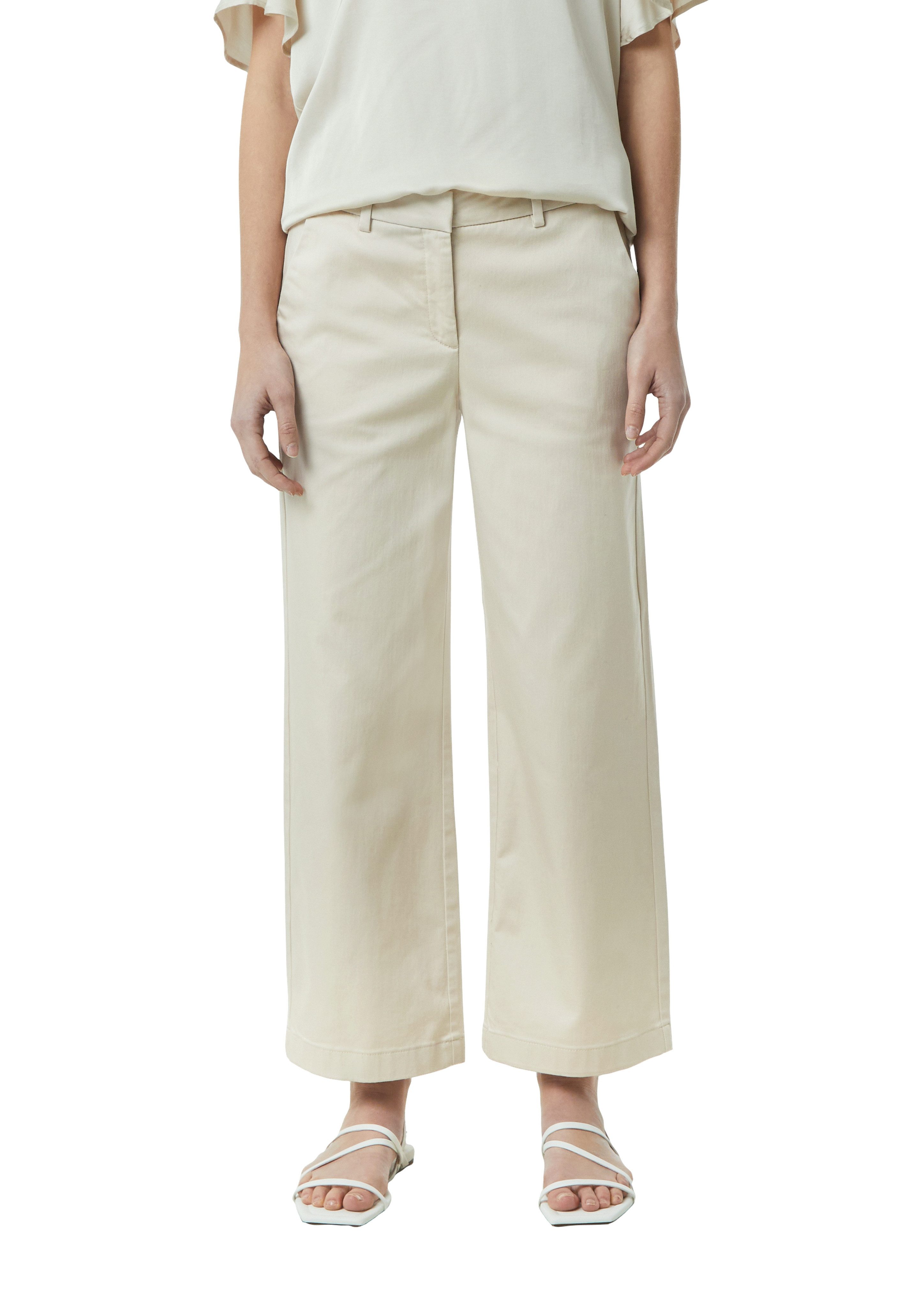 Comma Stoffen broek met uitlopende pijpen en stretch dames harembroeken maat 36 beige