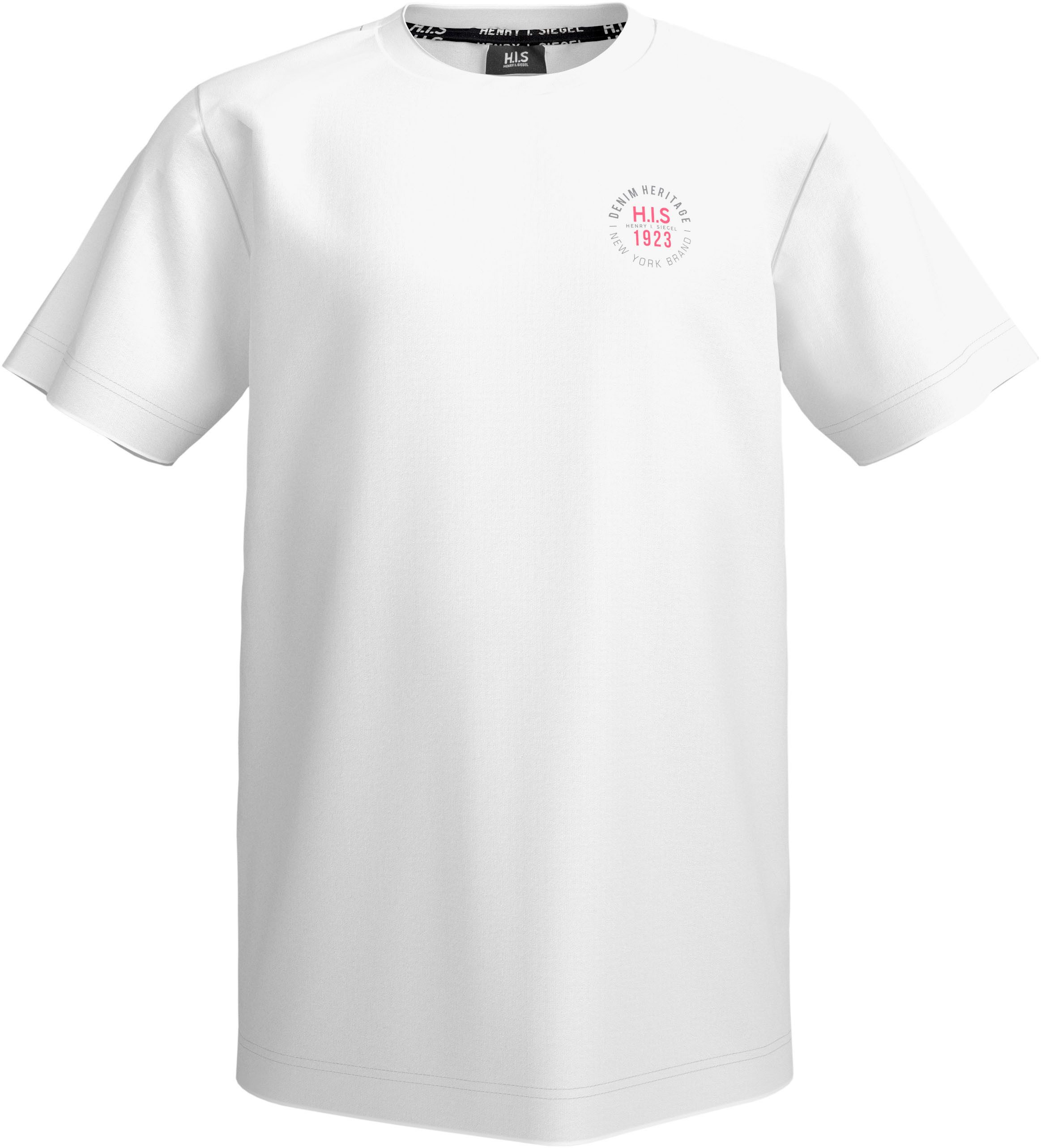 H.I.S T-shirt 2 T-shirts met logo-opdruk (set, 2-delig)