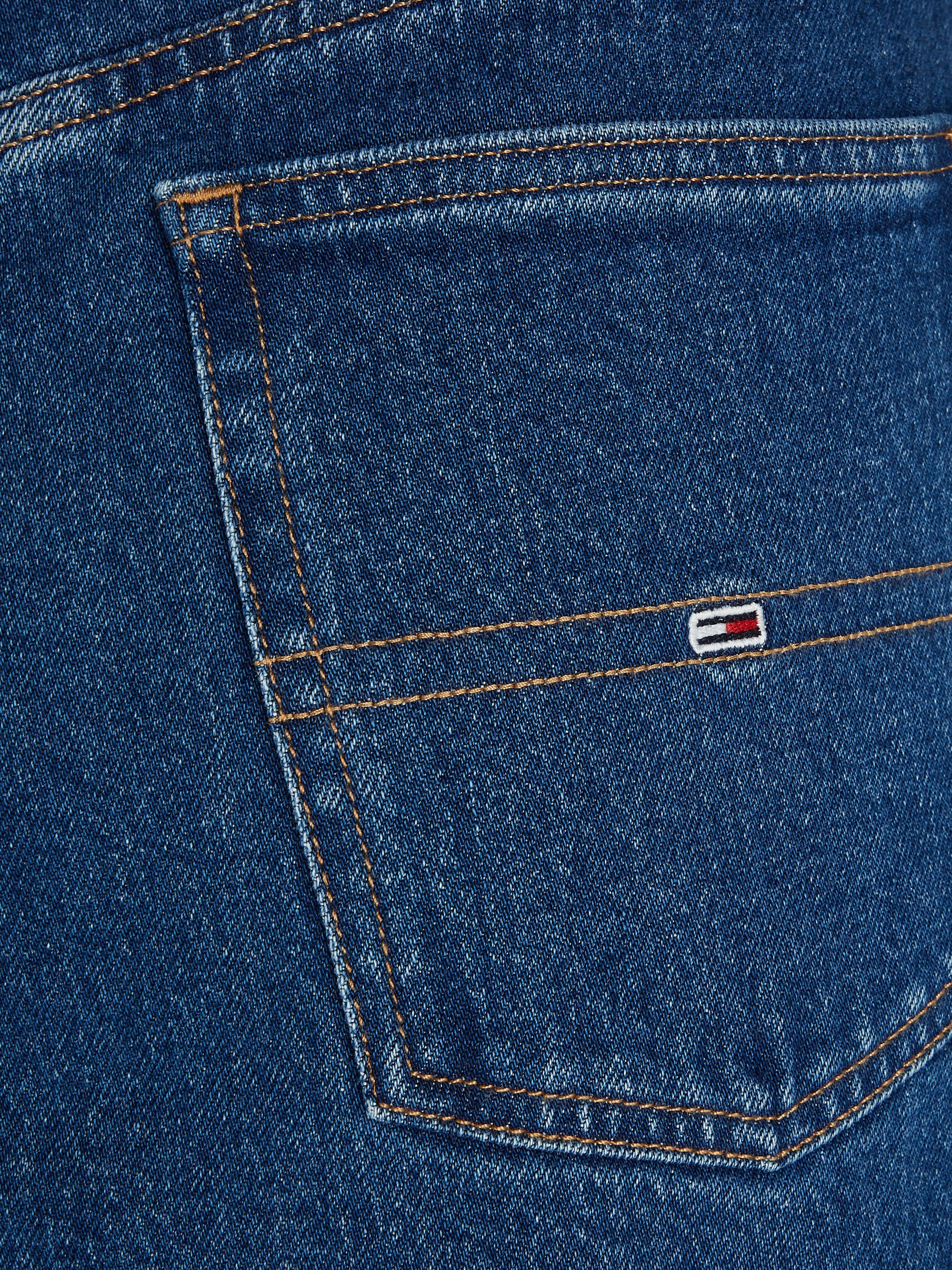 TOMMY Jeans rok Izzie Webrok met Tommy Jeans merklabel