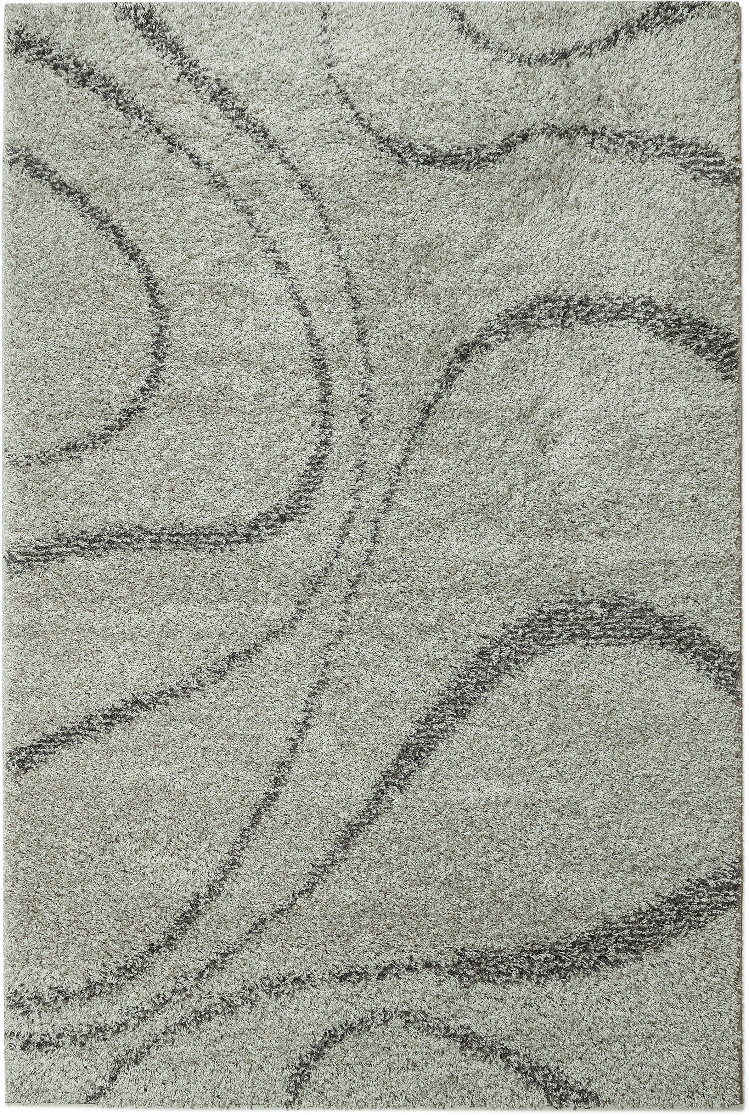 Home affaire Hoogpolig vloerkleed Nano modern golfdessin, hoge pool, bijzonder zachte pool