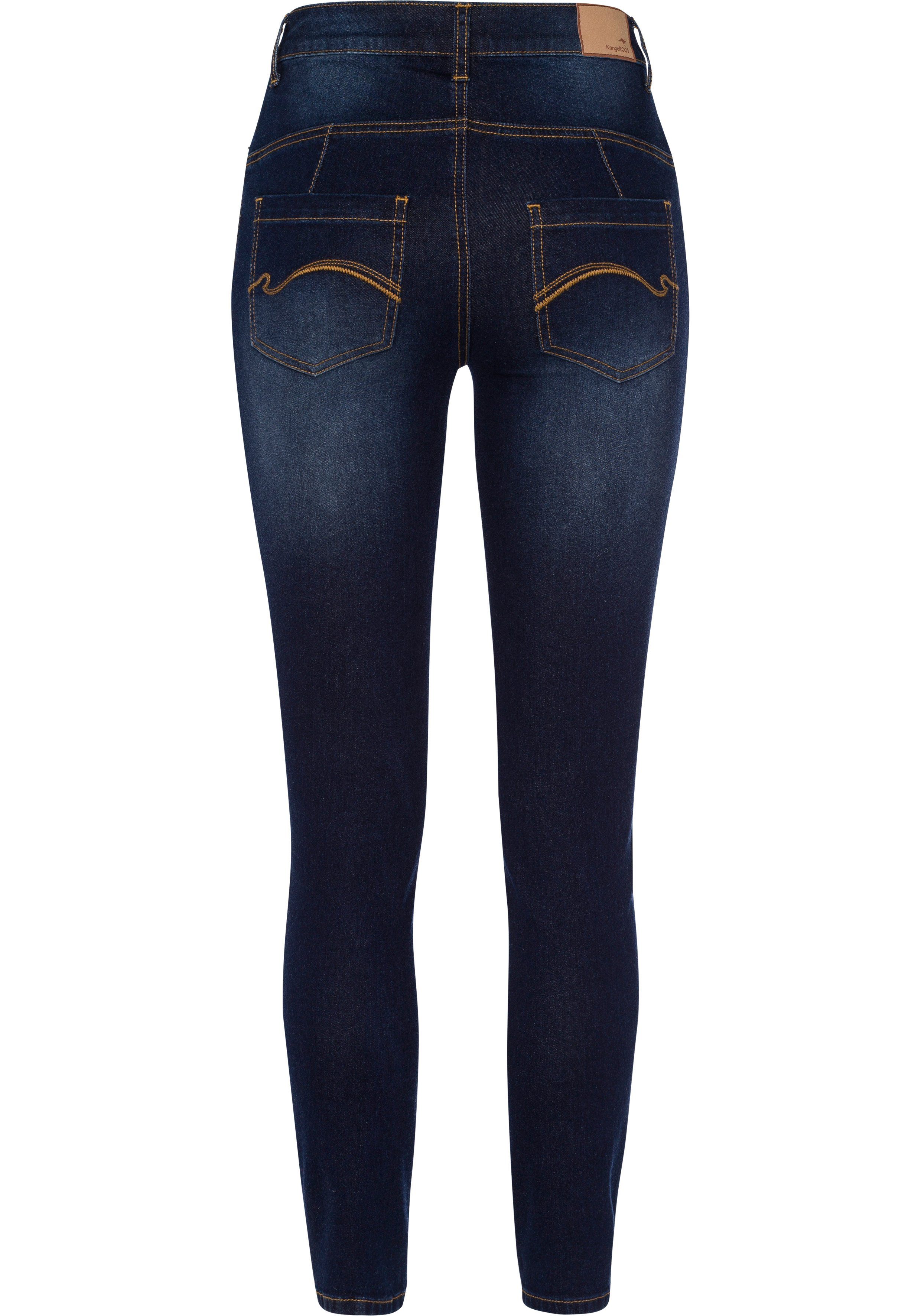 KangaROOS Slim fit jeans CROPPED HIGH WAIST SLIM FIT smalle pasvorm, skinny jeans, trendy used-wassing