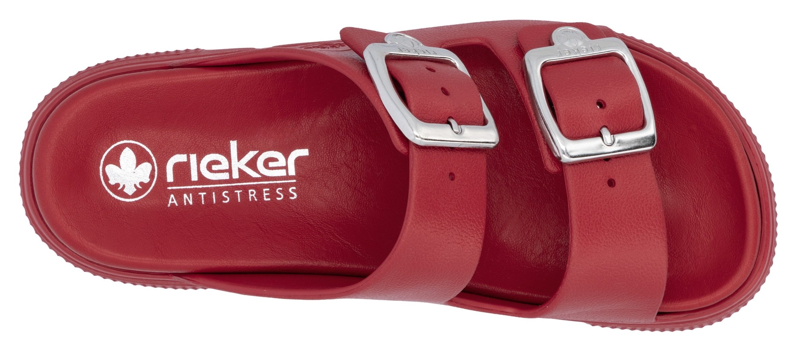 Rieker Slippers , plateau, zomerschoen, slippers in breedte g (=wijd)