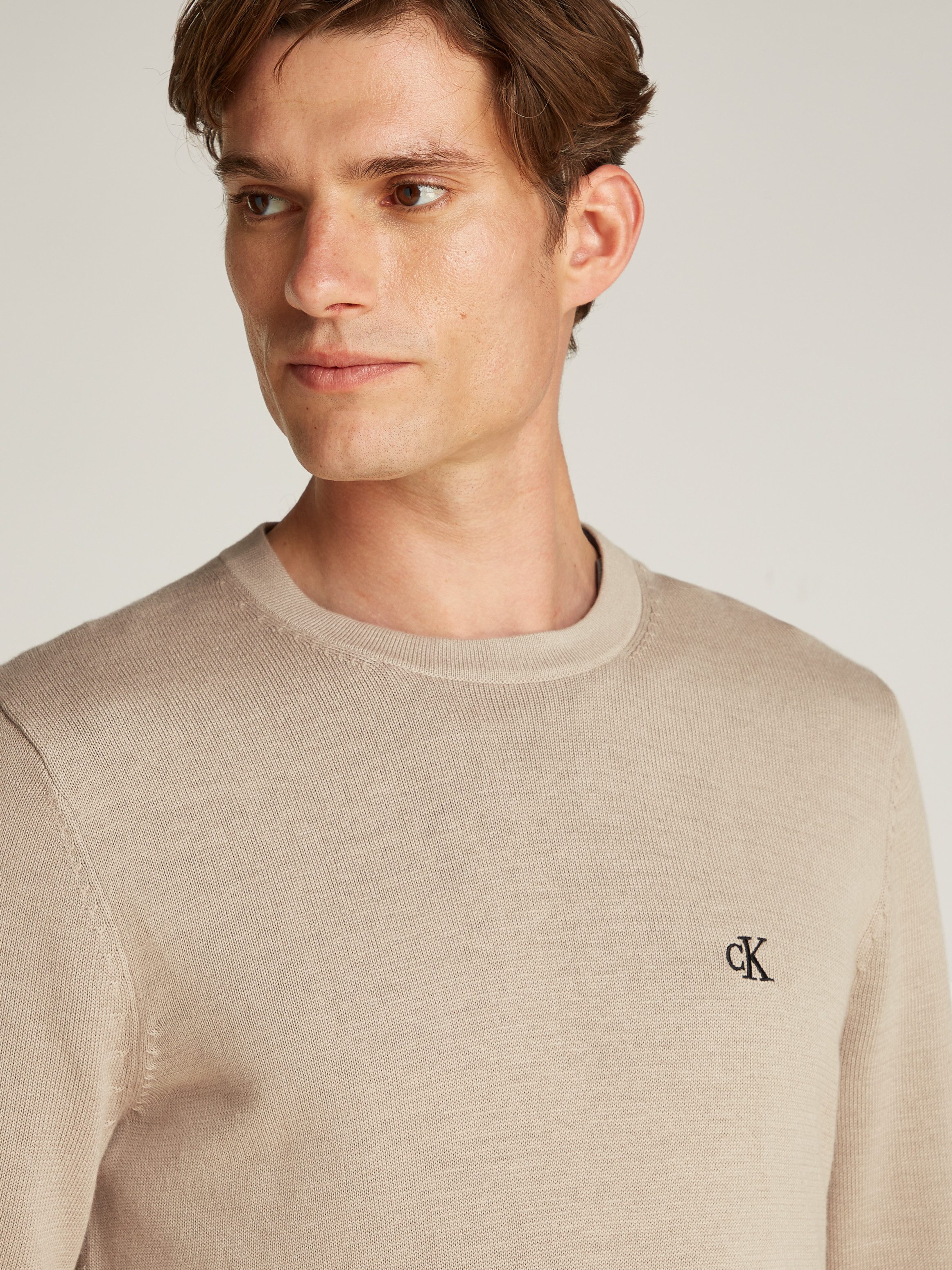 Calvin Klein Trui met ronde hals MODERN CREW NECK SWEATER