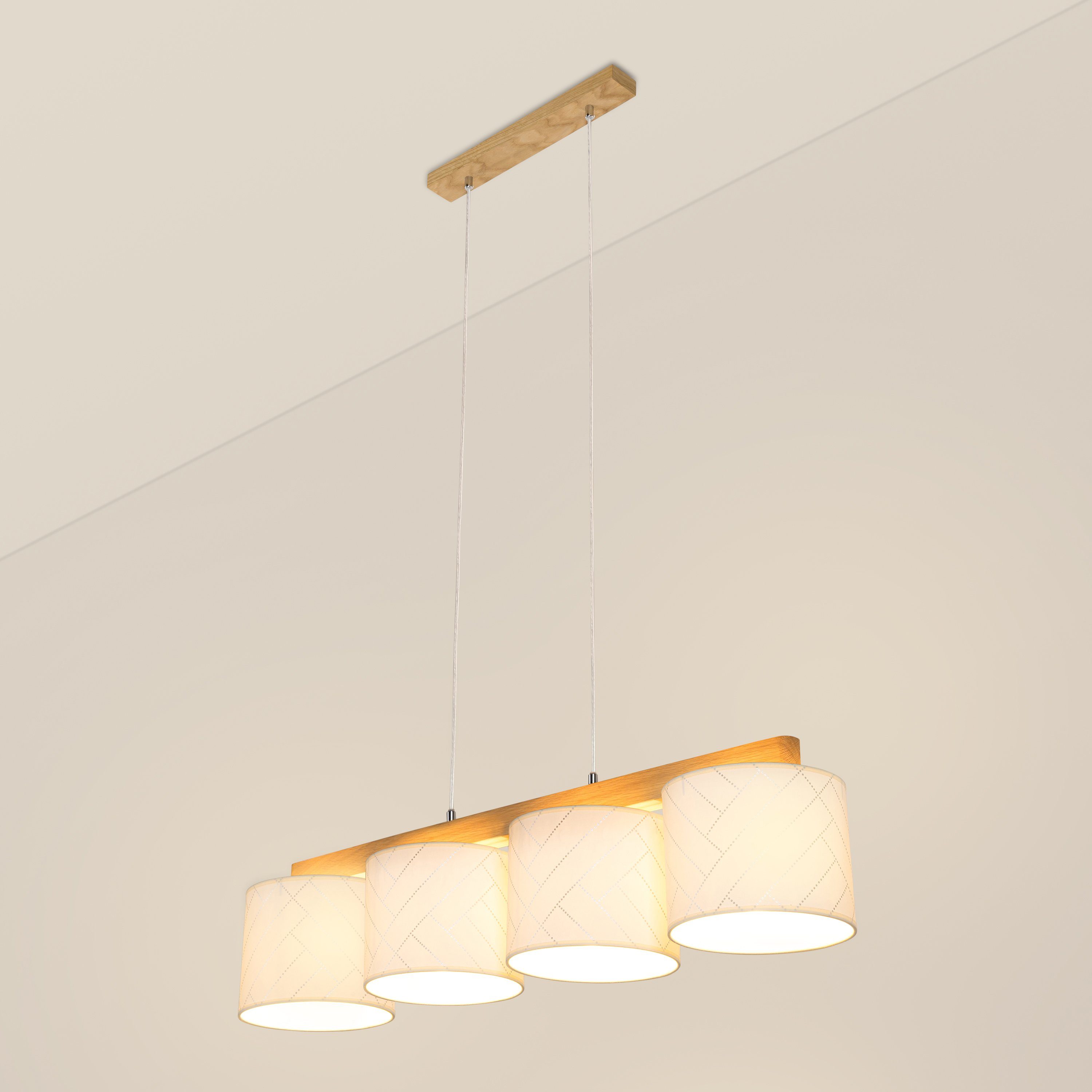 BRITOP LIGHTING Hanglamp Punto Hanglamp, van chic eikenhout, in te korten