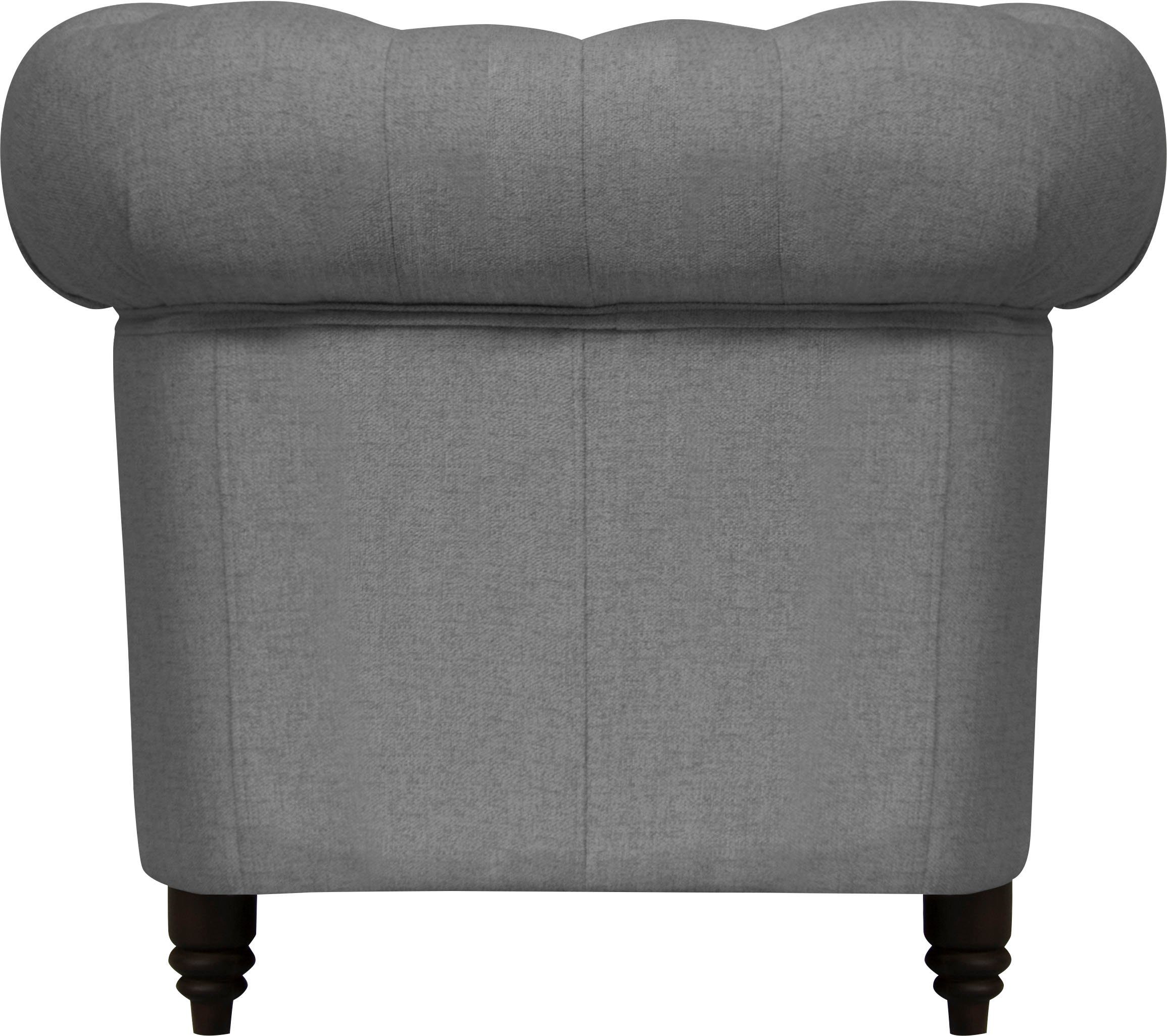 Home affaire Chesterfield-fauteuil Aarburg fauteuil luxueuze capitonnage en siernagels in chesterfield-design