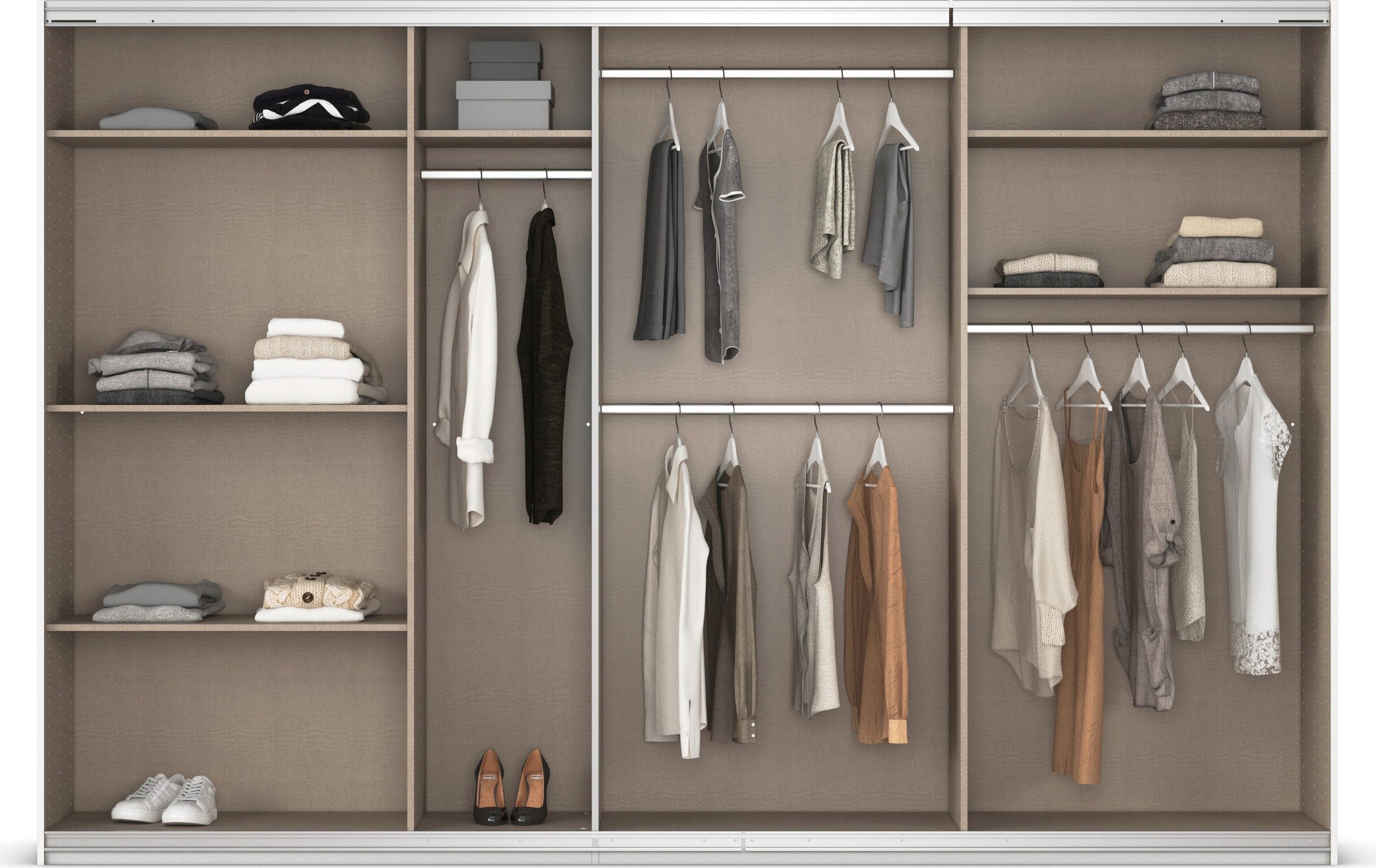 rauch Schuifdeurkast Kledingkast kast OTTO´S CHOICE garderobe AGORDO Top interieur, in 4 breedtes en 2 hoogtes MADE IN GERMANY