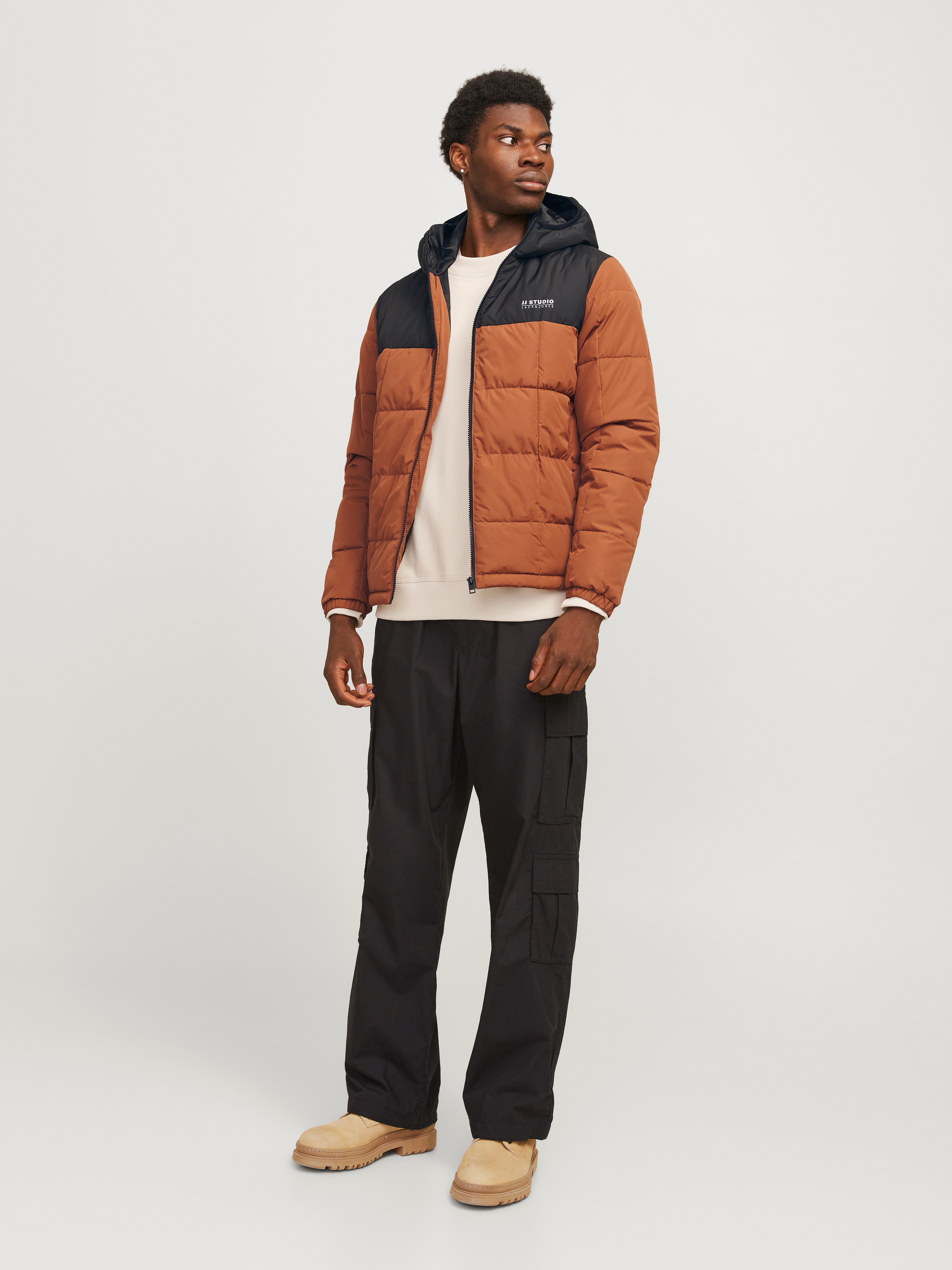 Jack & Jones Gewatteerde jas JJBEN SQUARE HOOD JACKET