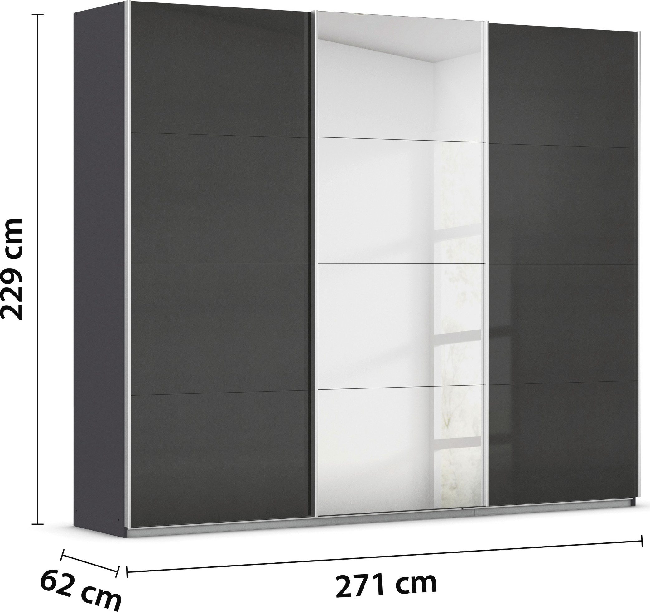 rauch Schuifdeurkast Kledingkast kast OTTO´S CHOICE garderobe AGORDO Top interieur, in 4 breedtes en 2 hoogtes MADE IN GERMANY