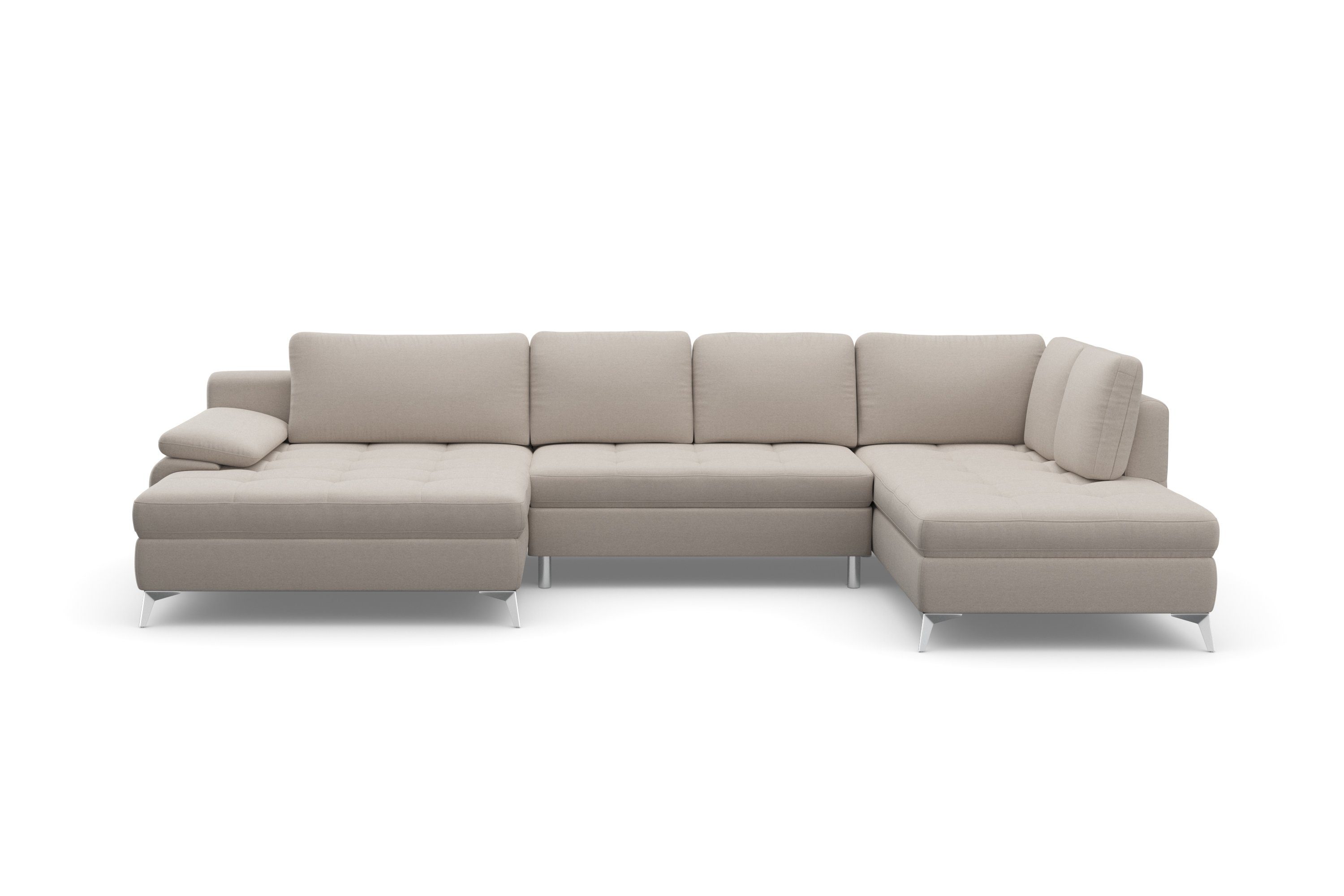 sit&more Zithoek Latigo U-vorm met mega-récamier, naar keuze met slaapfunctie en bedkist