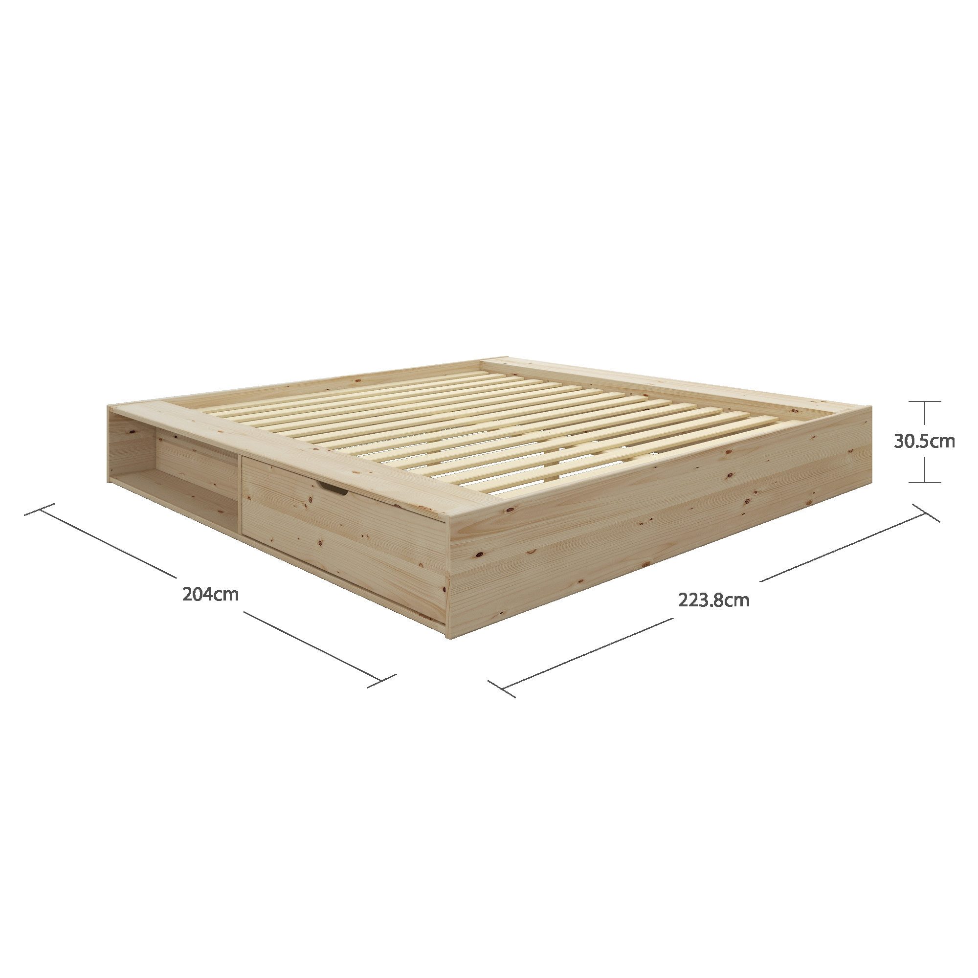 Home affaire Massief houten ledikant Erno, OTTO's Choice, opbergbed, futonbed, 275KG belastbaar