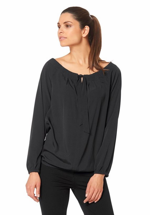BRUNO BANANI Blouse met kraagstrik in set van 2 BRUNO BANANI Blouse met kraagstrik in set van 2