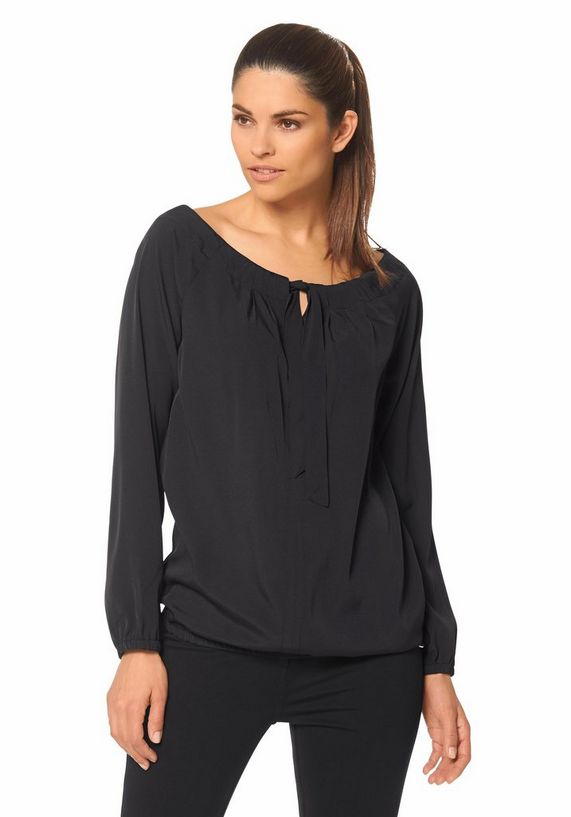 BRUNO BANANI Blouse met kraagstrik in set van 2 BRUNO BANANI Blouse met kraagstrik in set van 2
