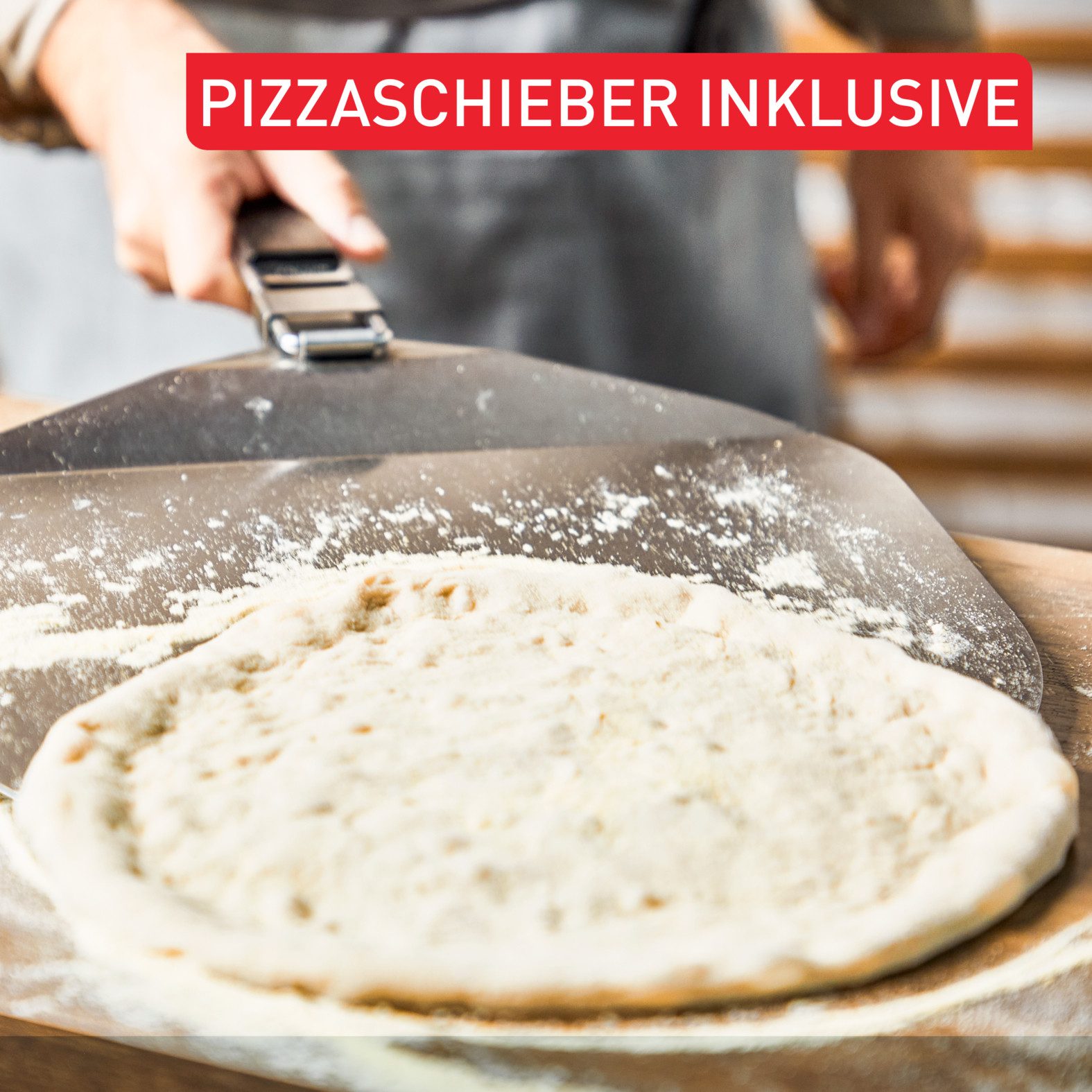 Tefal Pizza-oven JM4130 Pizza Pronto met draaiende pizzasteen en pizzaschop