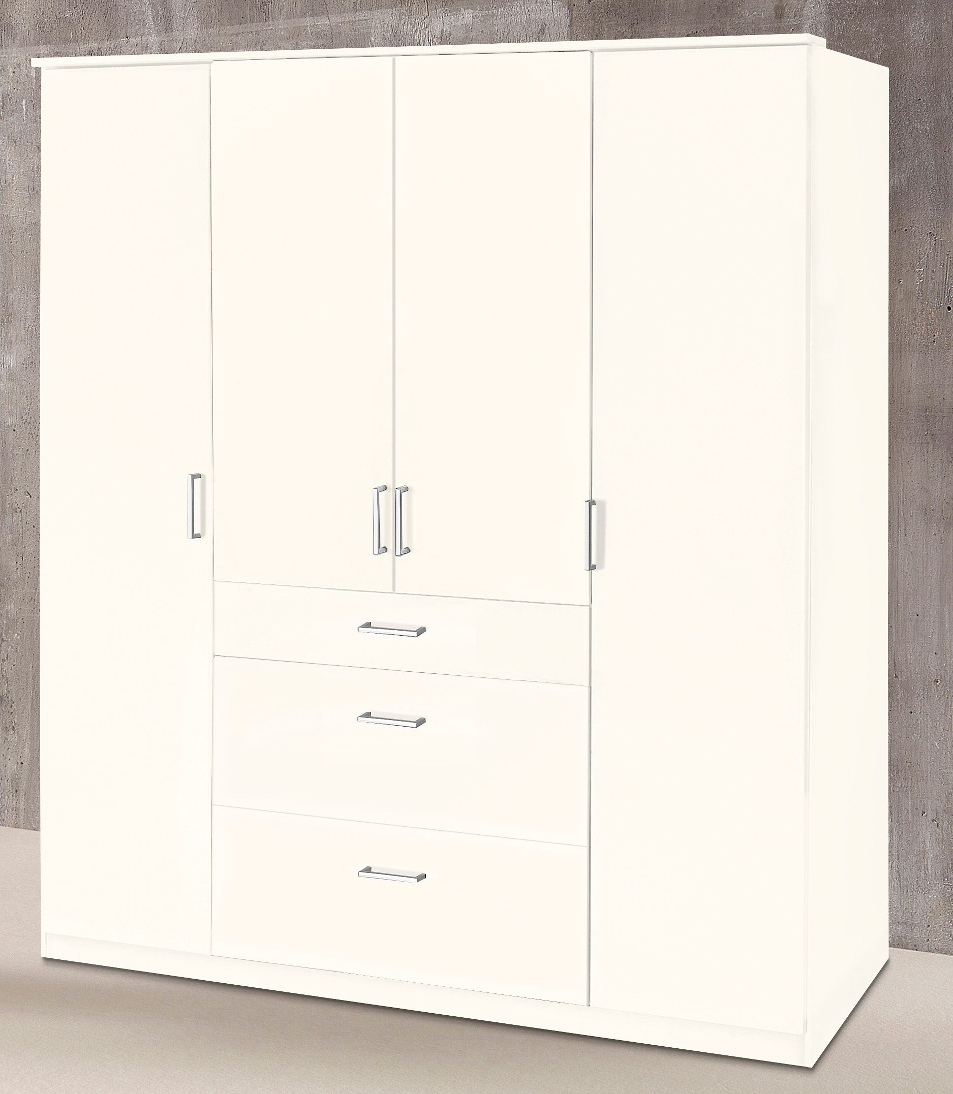 Wimex Kledingkast Click zonder spiegel kledingkasten maat 180 cm x 199 cm x 58 cm wit