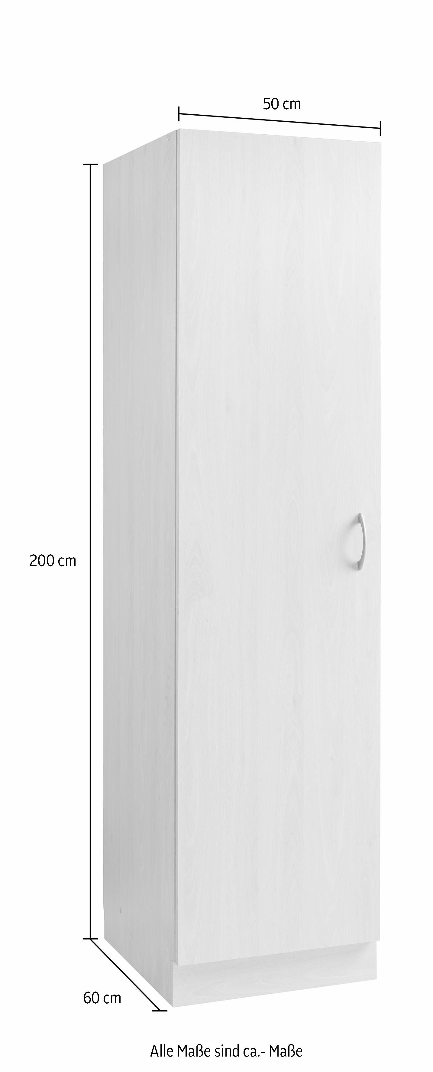 wiho Küchen Smalle kast Kiel 50 cm breed, hoogte 200 cm
