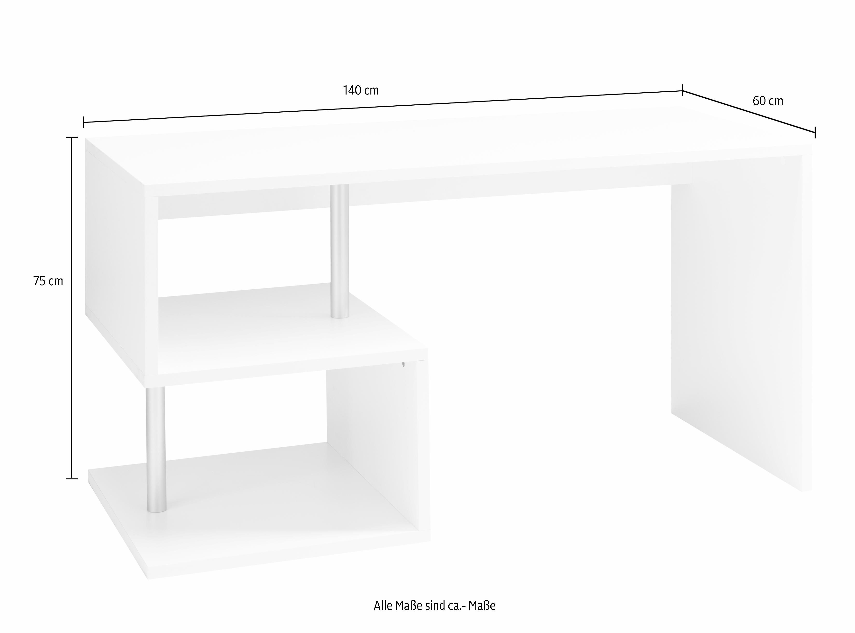 INOSIGN Bureau Essence, modern ontwerp in verschillende breedtes, met en zonder monitorsteun, gemaakt in italië