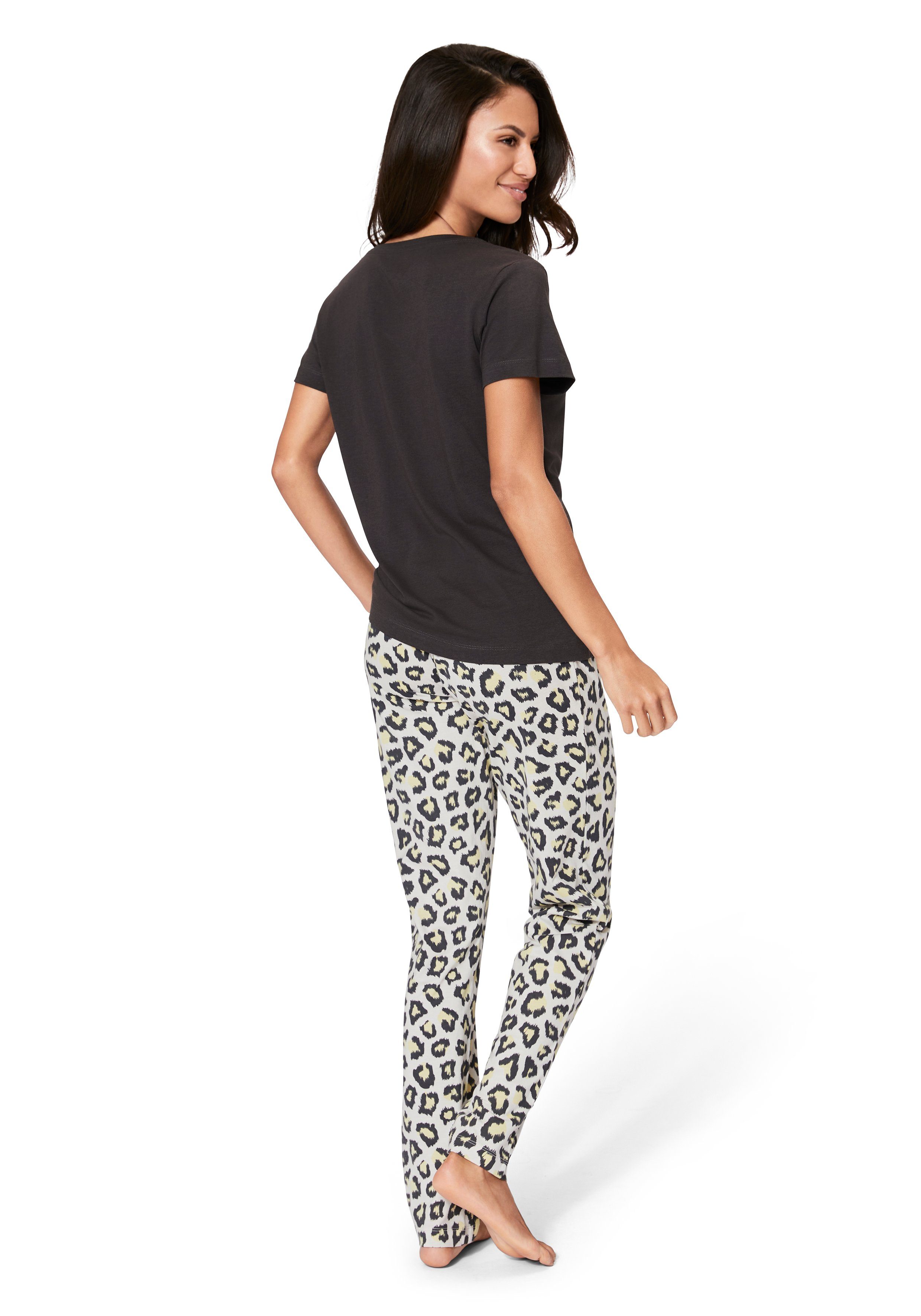 Vivance Dreams Pyjama met luipaardprint (set, 3-delig, 3-delig)