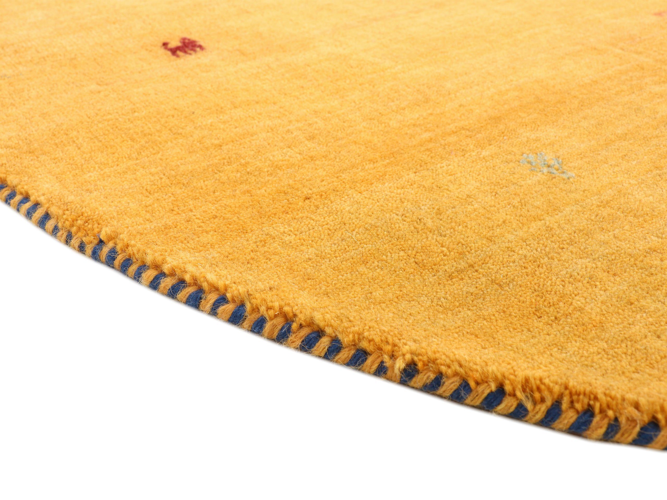 carpetfine Wollen kleed Gabbeh uni zuivere wol met de hand geweven, gabbeh diermotief warm omgevingsklimaat vele maten