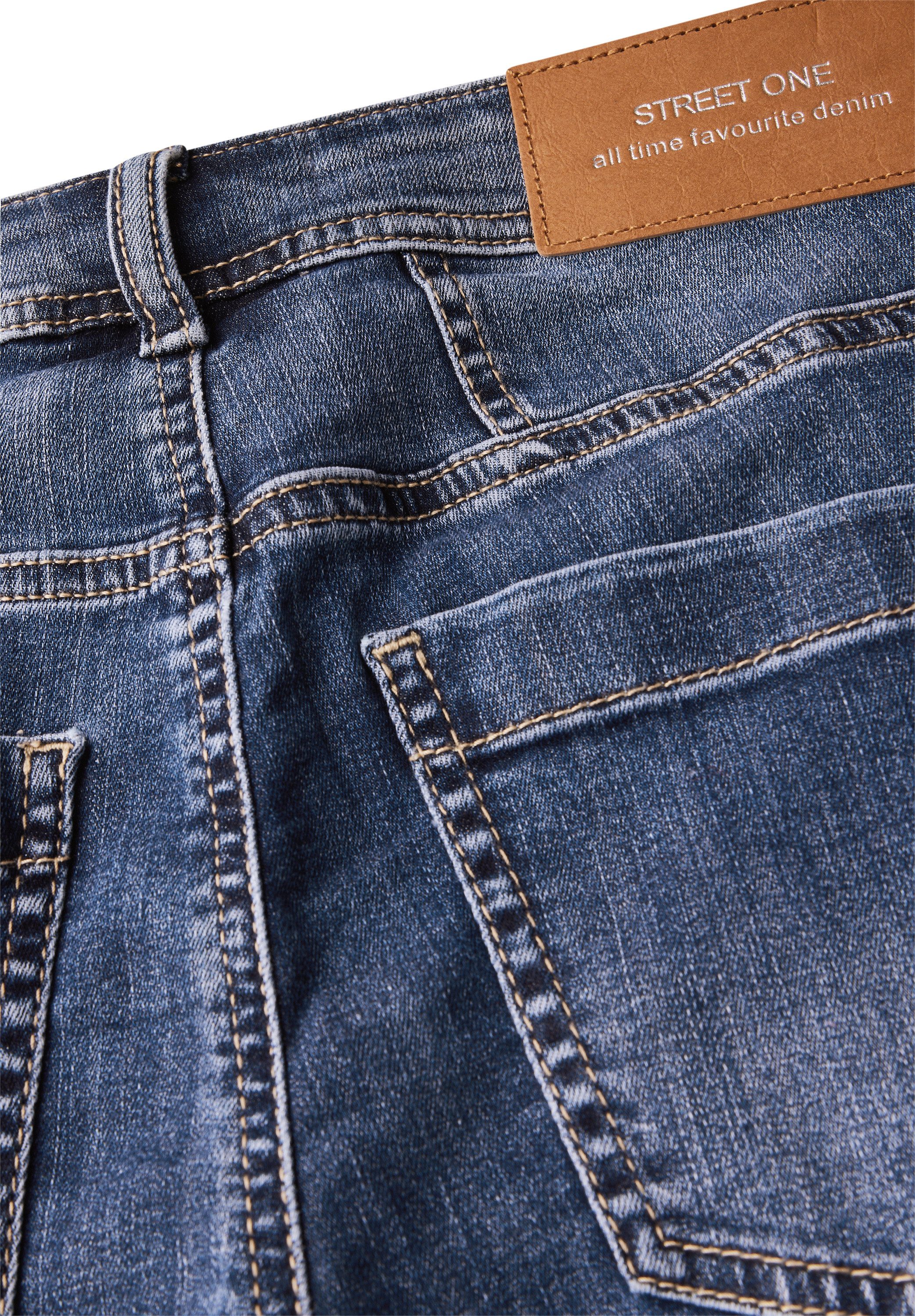 STREET ONE Slim fit jeans Style York in five-pocketsstijl