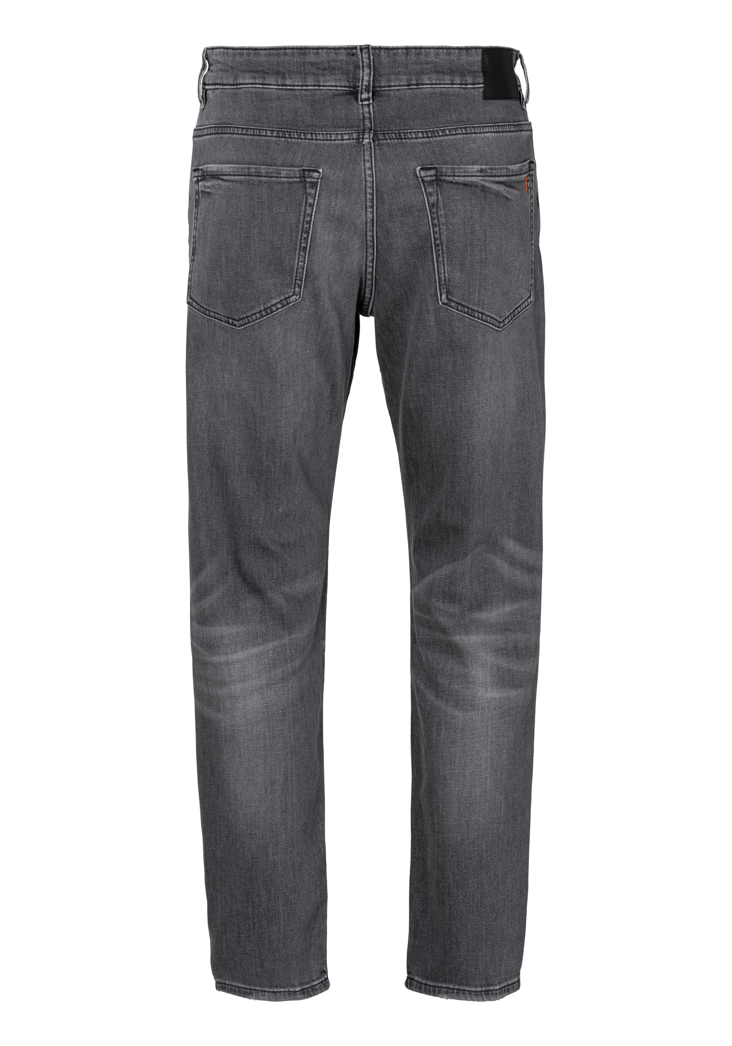 Boss Orange Straight jeans Re Maine met lederen boss badge