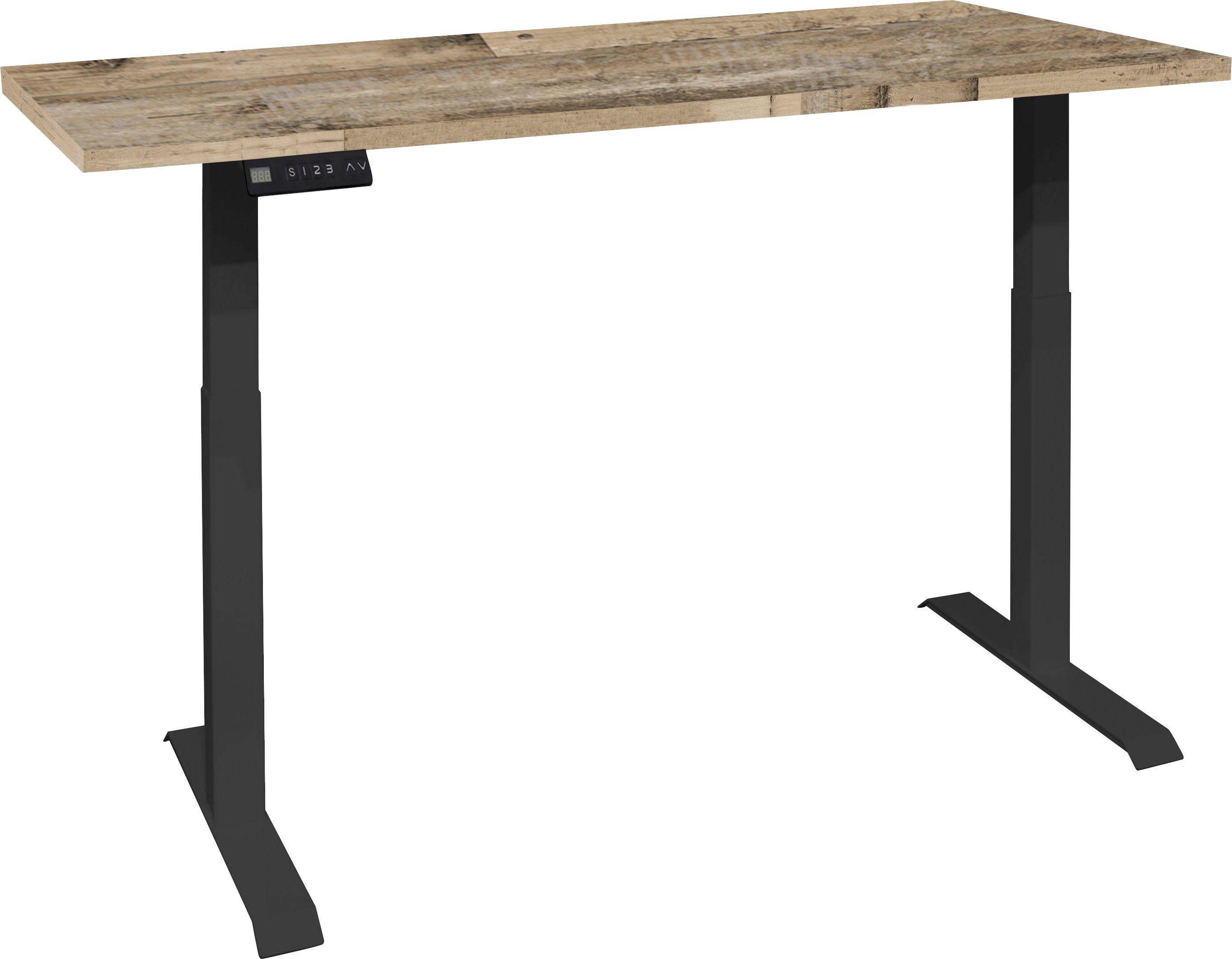Mäusbacher Bureau Big System Office Breedte 160 cm, elektrisch in hoogte verstelbaar bureaus beige