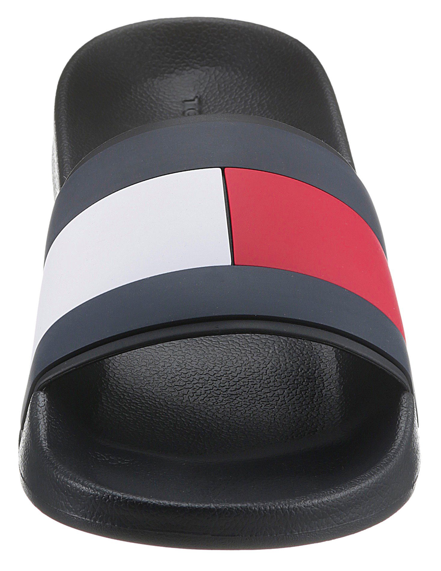 Tommy Hilfiger Badslippers RUBBER TH FLAG POOL SLIDE , zomerschoen, badschoen, slipper, voor bad en strand