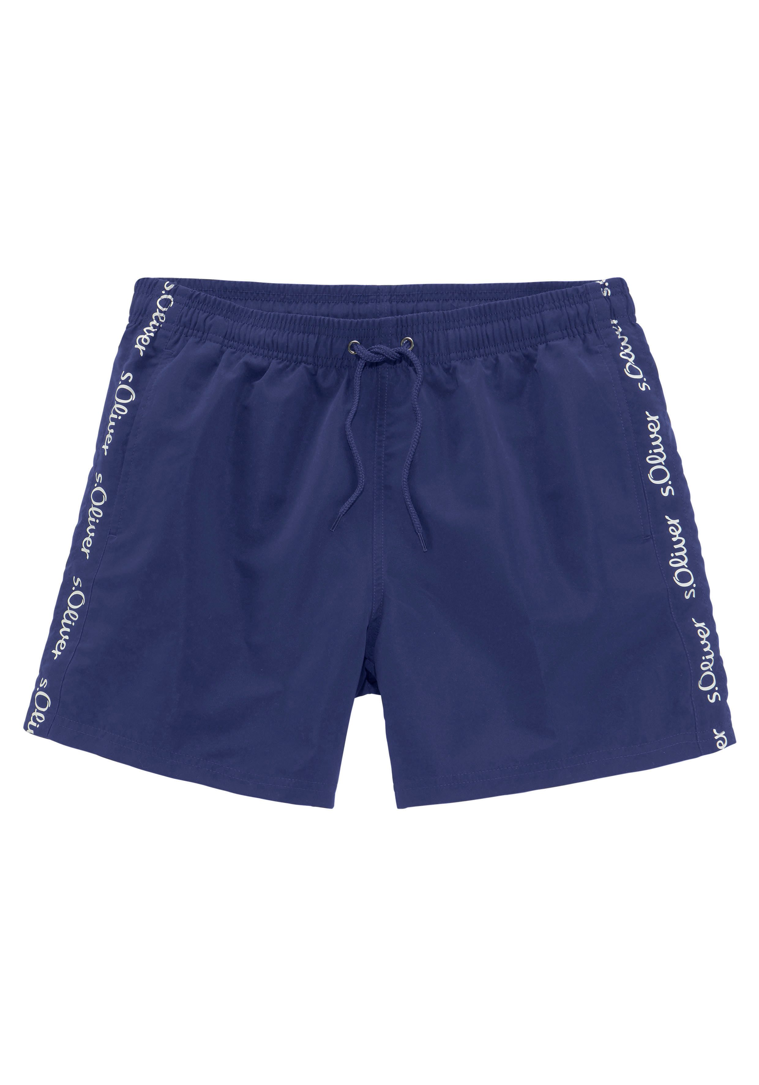 s.Oliver RED LABEL Beachwear Zwemshort met merkopschriften