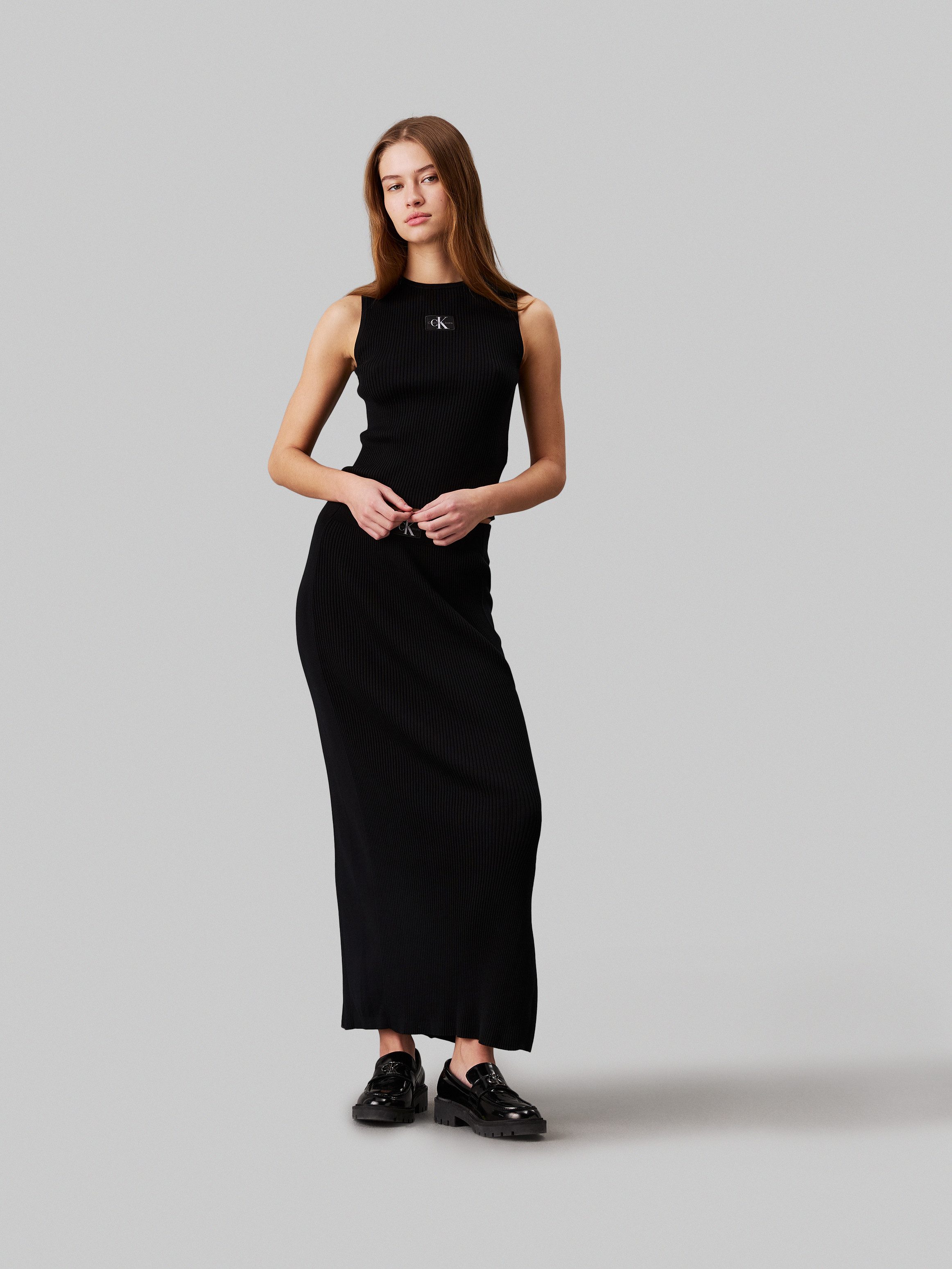 Calvin Klein Sweatrok WOVEN LABEL SWEATER SKIRT