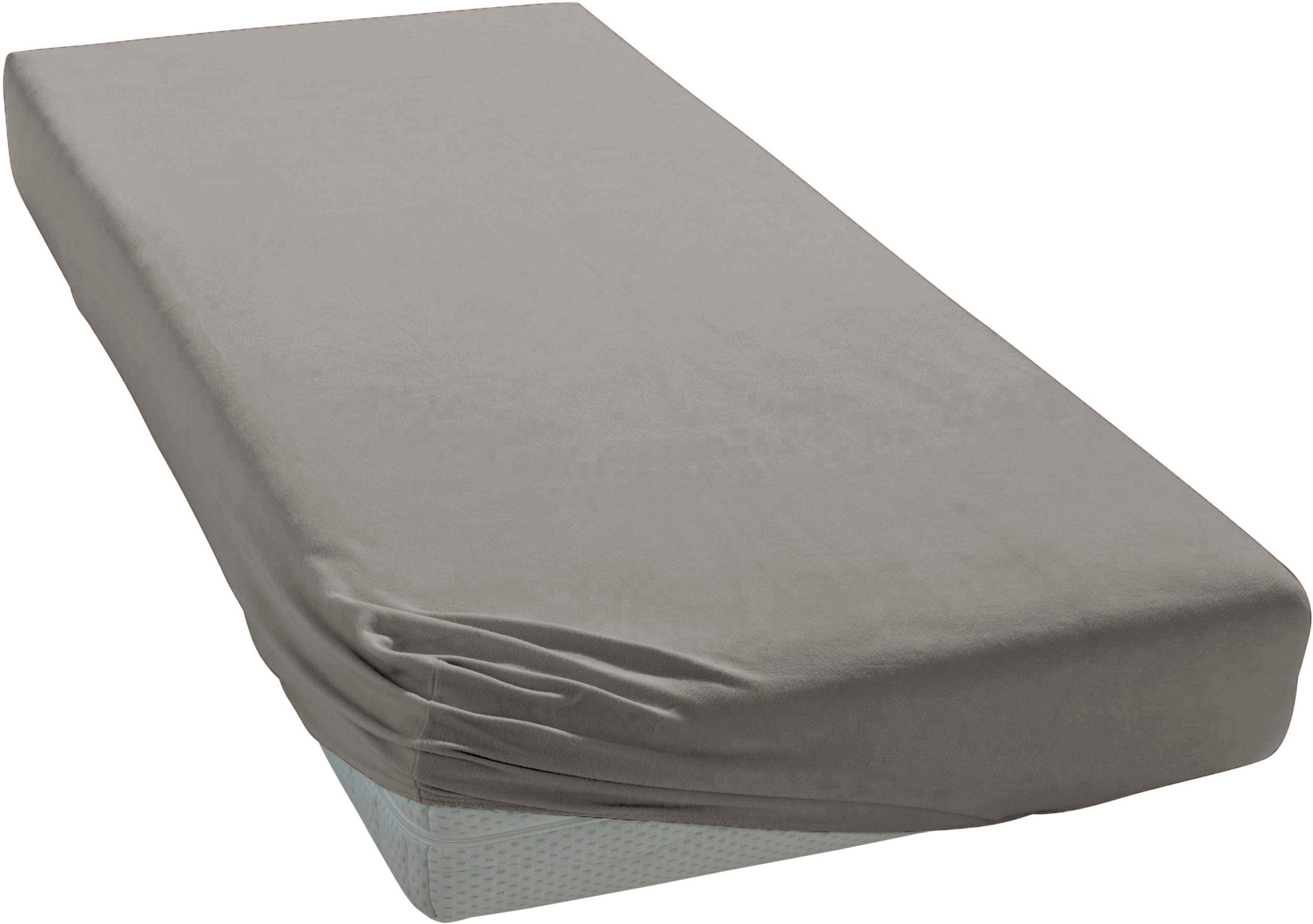 Janine Hoeslaken MAKO-FEINJERSEY 5007 gemaakt van 100% katoen, voor matrassen tot 26 cm hoog (1 stuk) hoeslakens maat 140-160 cm x 200 cm bruin